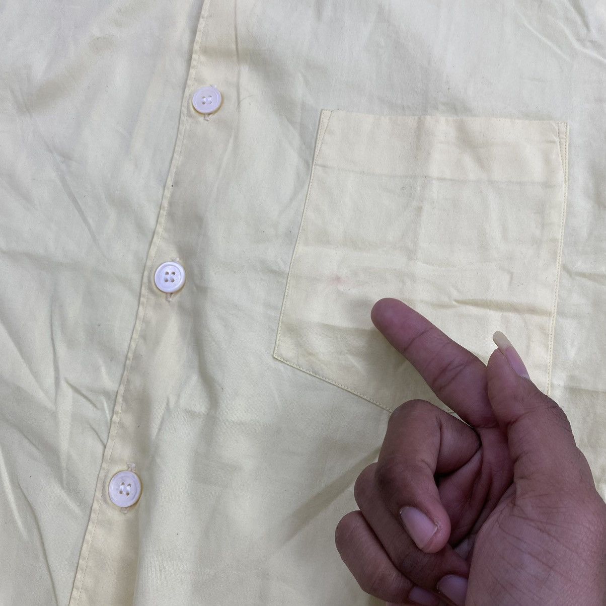 Comme des Garcons Homme AW03 Comme Des Garcons Homme CDG Yellow Shirt Designer Size US L / EU 52-54 / 3 - 4 Thumbnail
