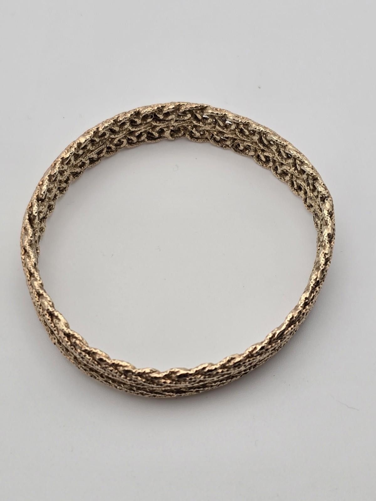 The Unbranded Brand Sterling Silver Braided Bangle Marked 925 Turkey Size ONE SIZE - 1 Thumbnail