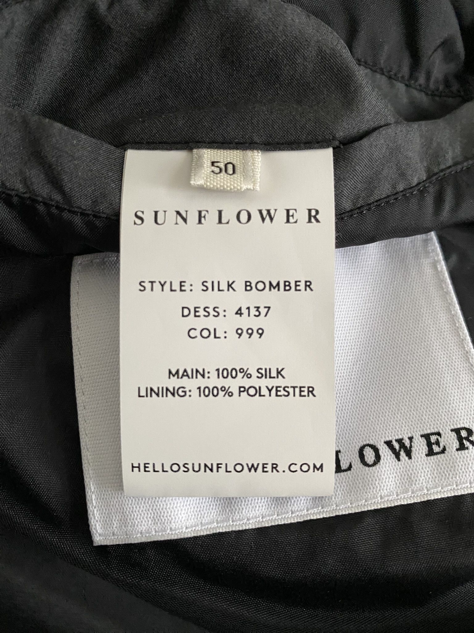 Acne Studios 50/L - Black Silk Bomber Size US M / EU 48-50 / 2 - 10 Thumbnail