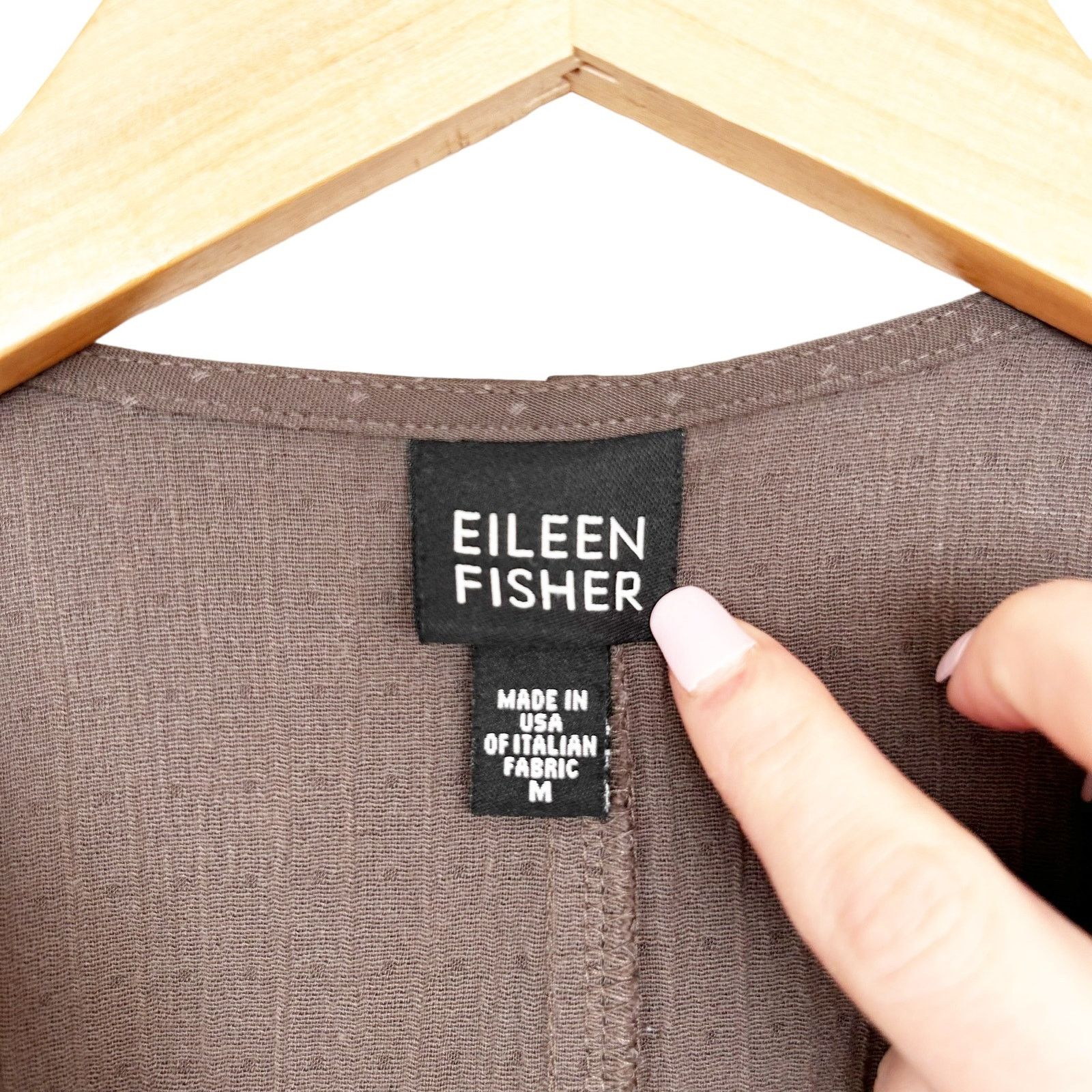 Eileen Fisher Eileen Fisher Brown Open Front Cardigan Blazer Sz M Size M / US 6-8 / IT 42-44 - 2 Thumbnail