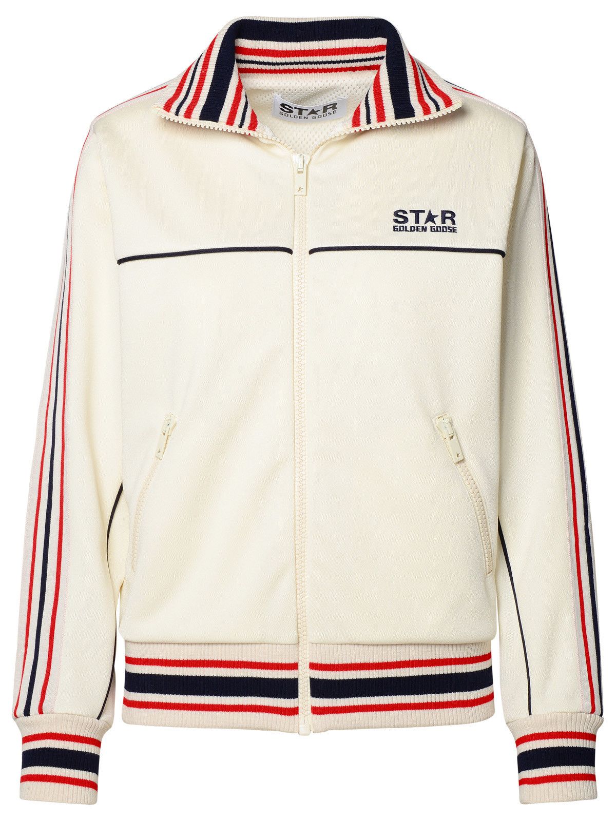 image of Golden Goose Cream Polyester Track Top, Women's (Size XS)