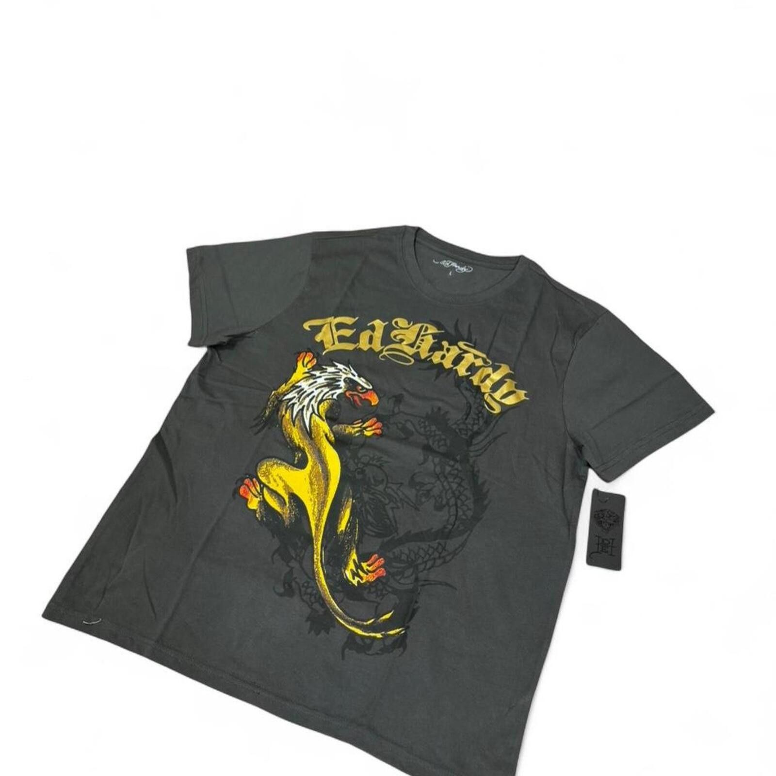 Ed Hardy Ed Hardy black & yellow dragon graphic tee Size US L / EU 52-54 / 3 - 1 Thumbnail