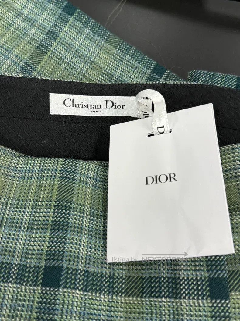 Dior Dior Green plaid skirt and pants Size 42" / US 20 - 4 Thumbnail