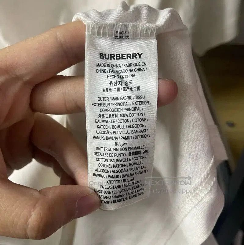 Burberry Burberry Men's Cream T-Shirt in XL Size. Size US XL / EU 56 / 4 - 4 Thumbnail
