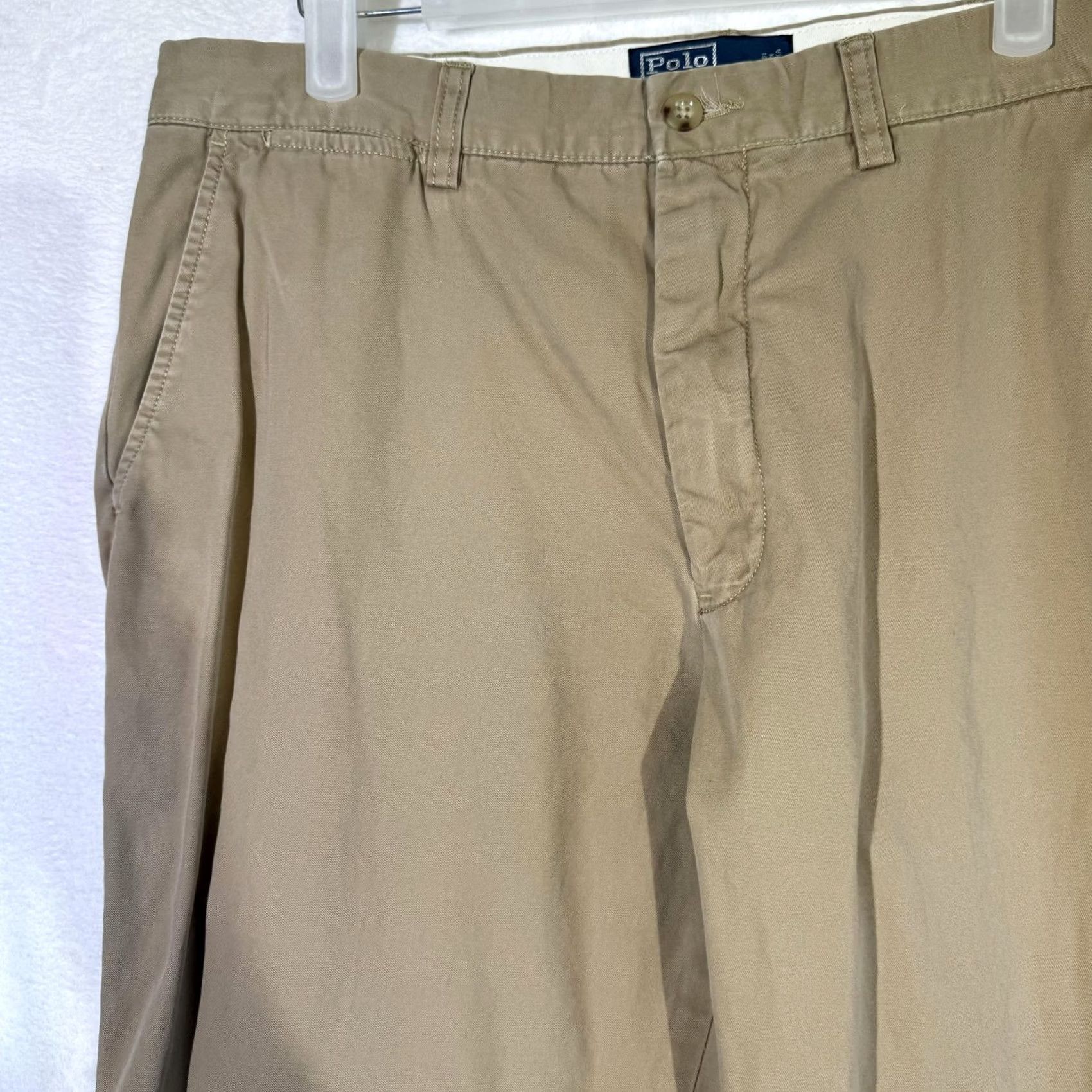 Polo Ralph Lauren Polo Ralph Lauren Preston Pants Mens 35x30 Beige Classic Chino Khaki Embroidered Size US S / EU 44-46 / 1 - 4 Thumbnail