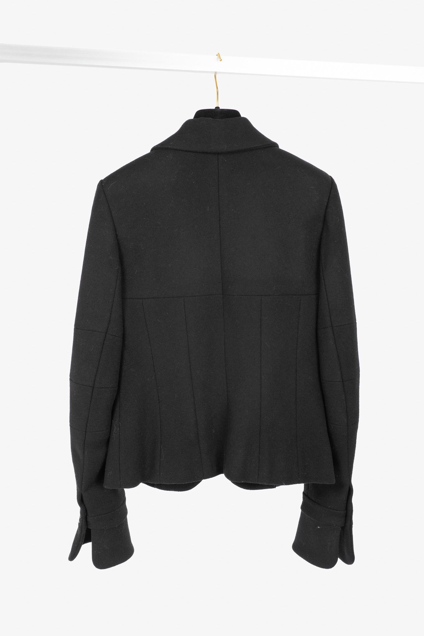 Chanel Chanel Black Wool-Blend Panelled Buttoned-Chain Blazer Size XS / US 0-2 / IT 36-38 - 2 Thumbnail