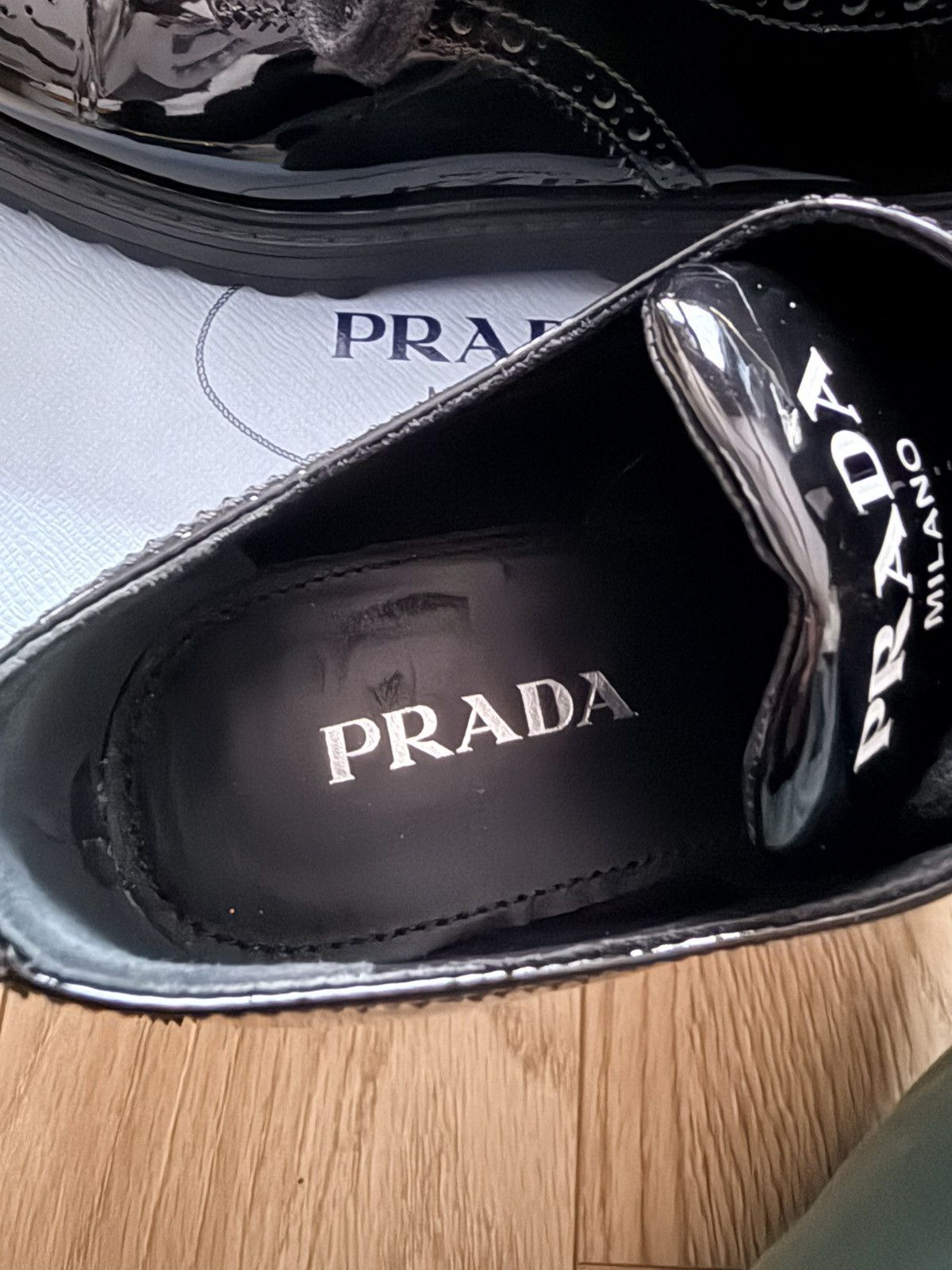 Prada Prada chocolate brushed leather loafers Size US 6 / IT 36 - 16 Thumbnail