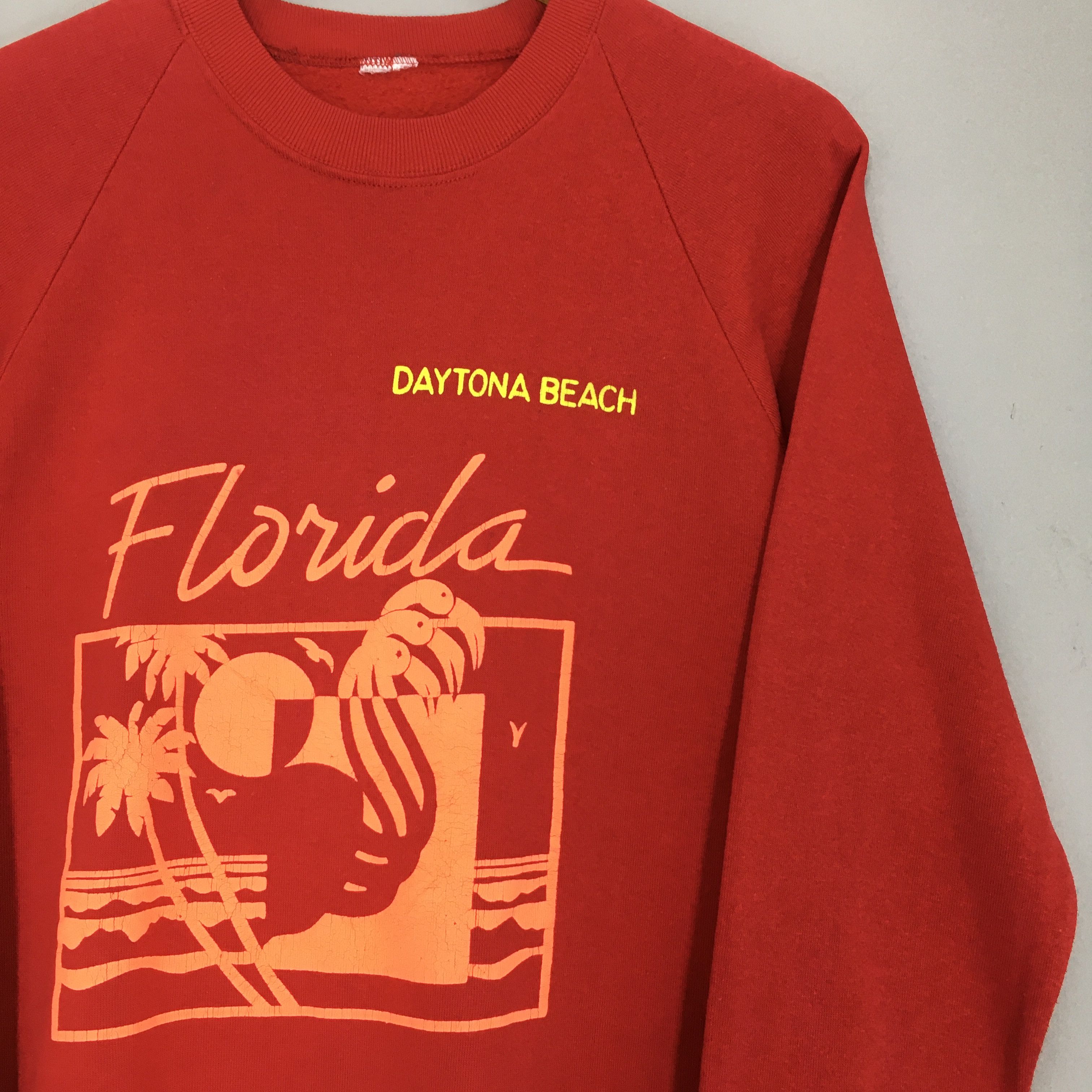 Vintage Vintage 90s Daytona Beach Florida Sweatshirt Medium Size US M / EU 48-50 / 2 - 2 Thumbnail