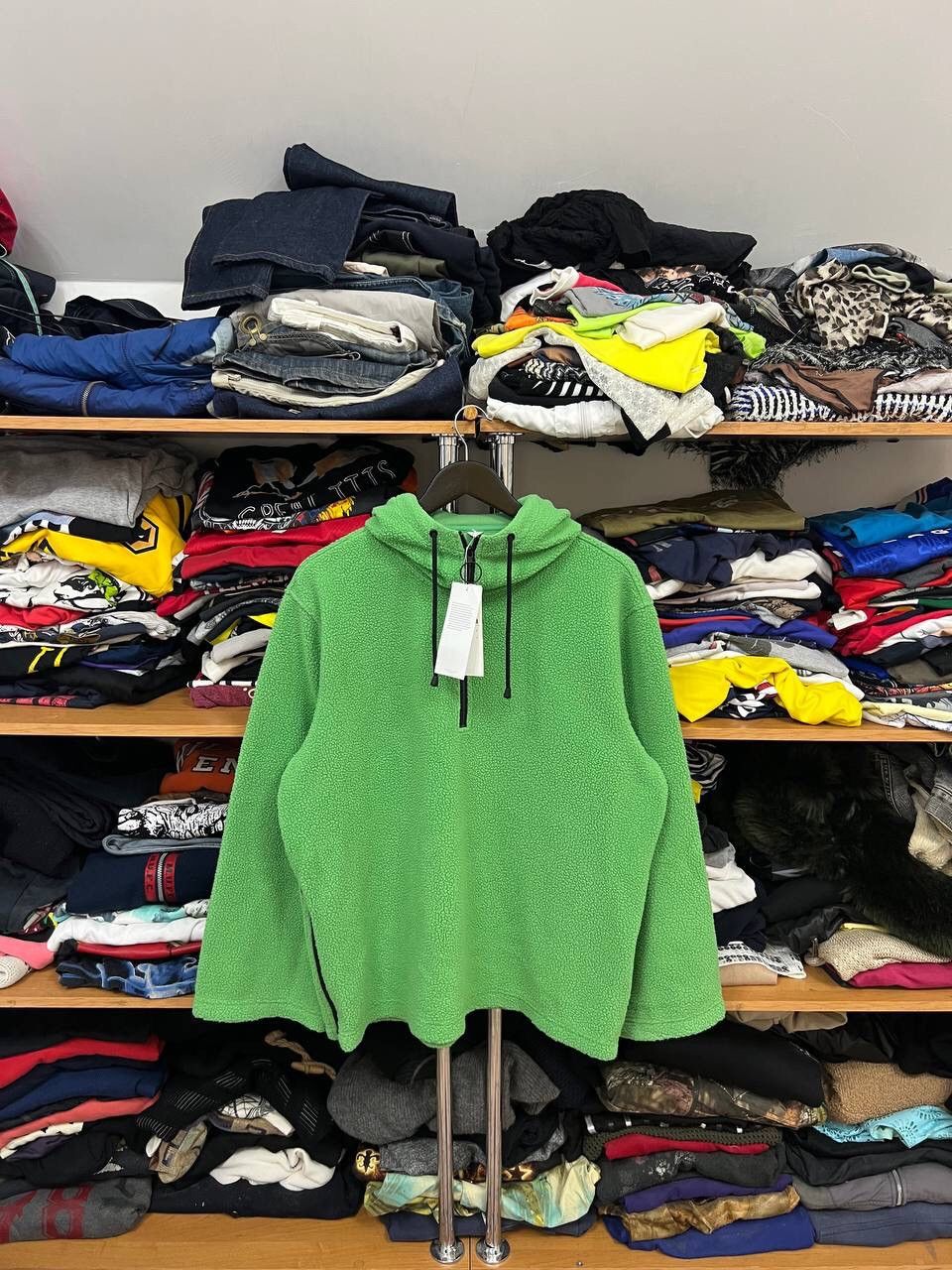 Avant Garde Arket Y2K Fleece Green Hoodie Zip