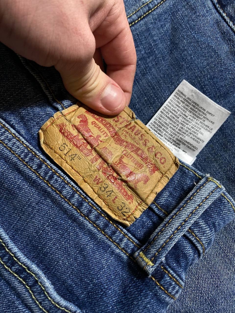 Levi's × Vintage Vintage Levis 514 Denim Painter Levi's Faded Jeans Size US 34 / EU 50 - 2 Thumbnail