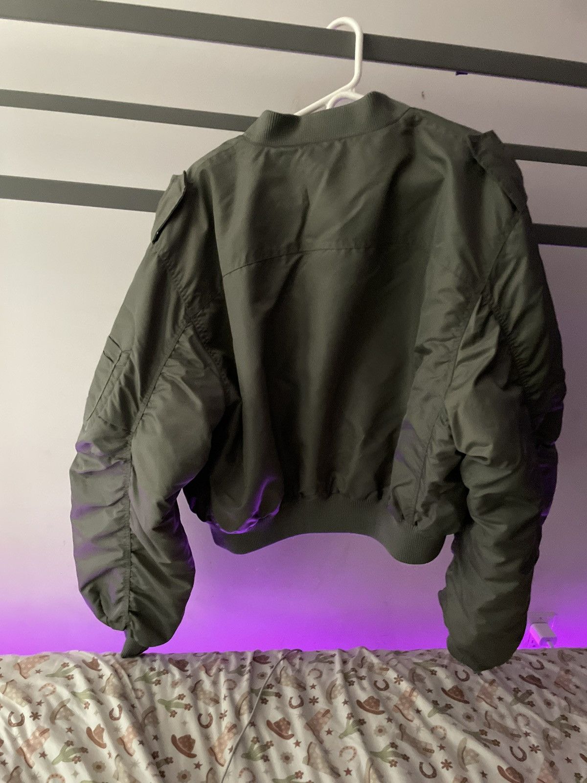 Entire Studios Entire Studios Women A-4 Bomber Jacket – Olive / Khaki (L) Size L / US 10 / IT 46 - 3 Thumbnail