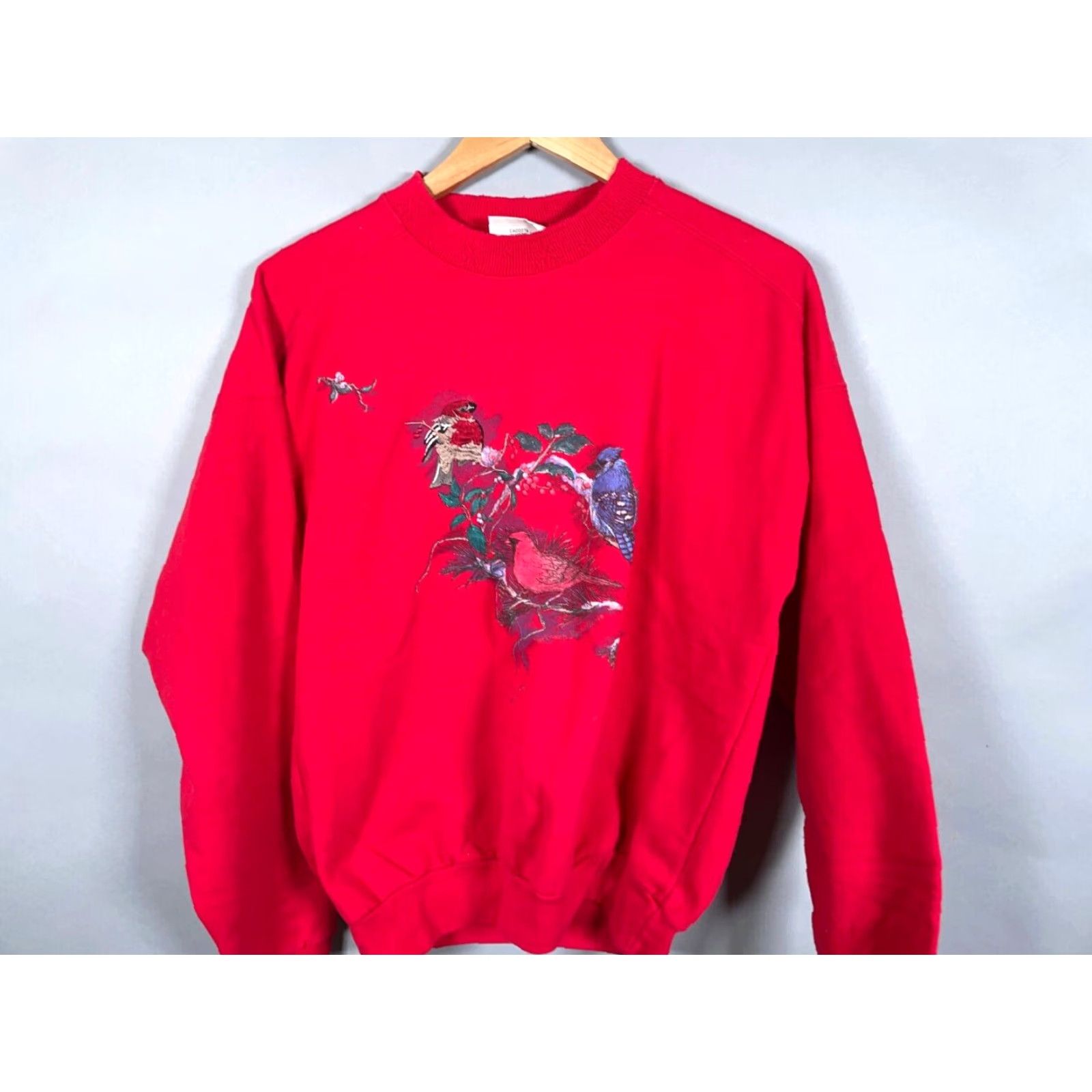 Northern Reflections VINTAGE Northern Reflections Bird Sweatshirt Adult Medium Red Perforated Collar Teacher Ladies Ladies Treehouse? Size M / US 6-8 / IT 42-44 - 4 Thumbnail