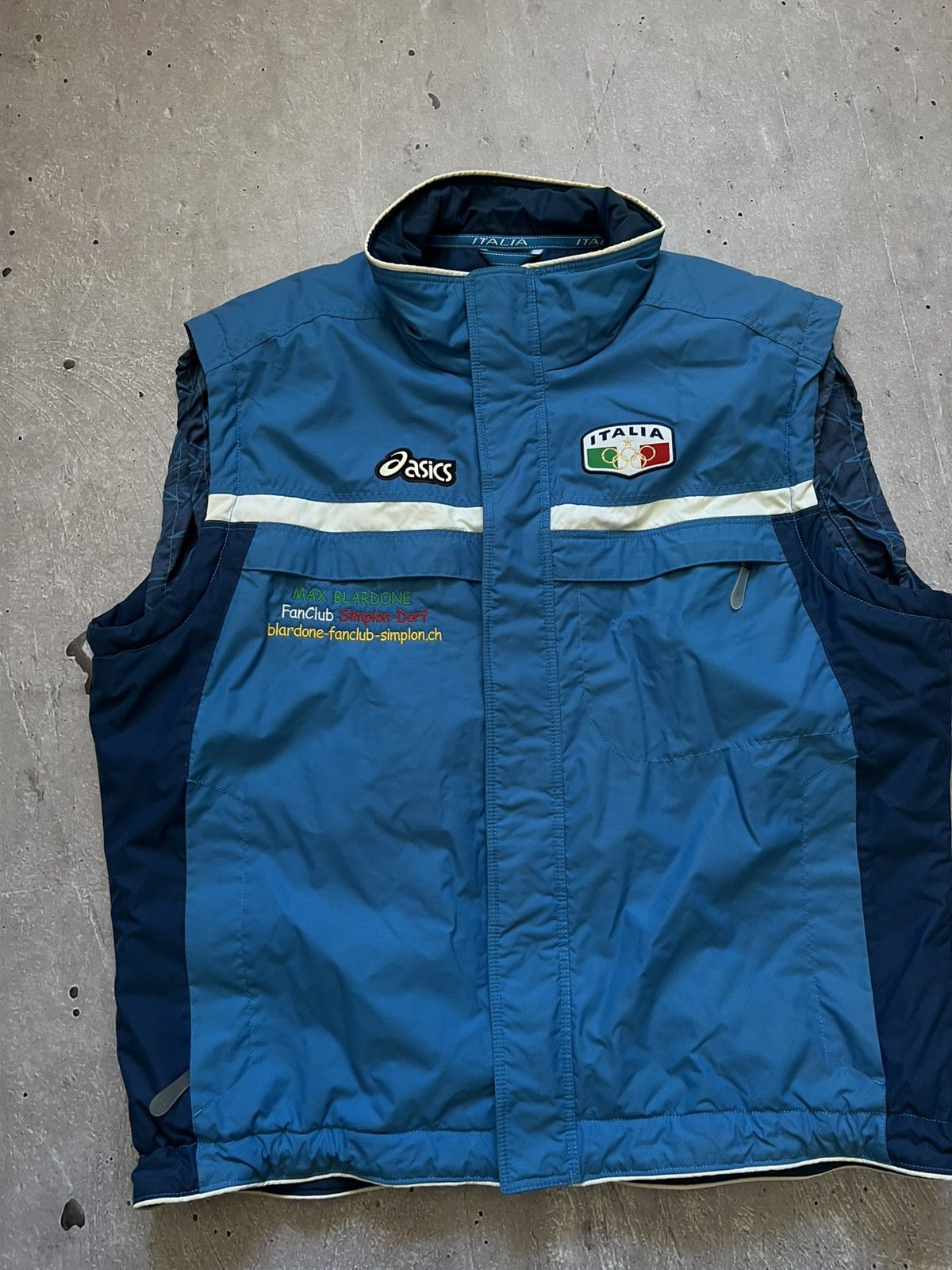 Asics Vintage ASICS Italia Olympic Vest Big Logo XL Size US XL / EU 56 / 4 - 1 Thumbnail