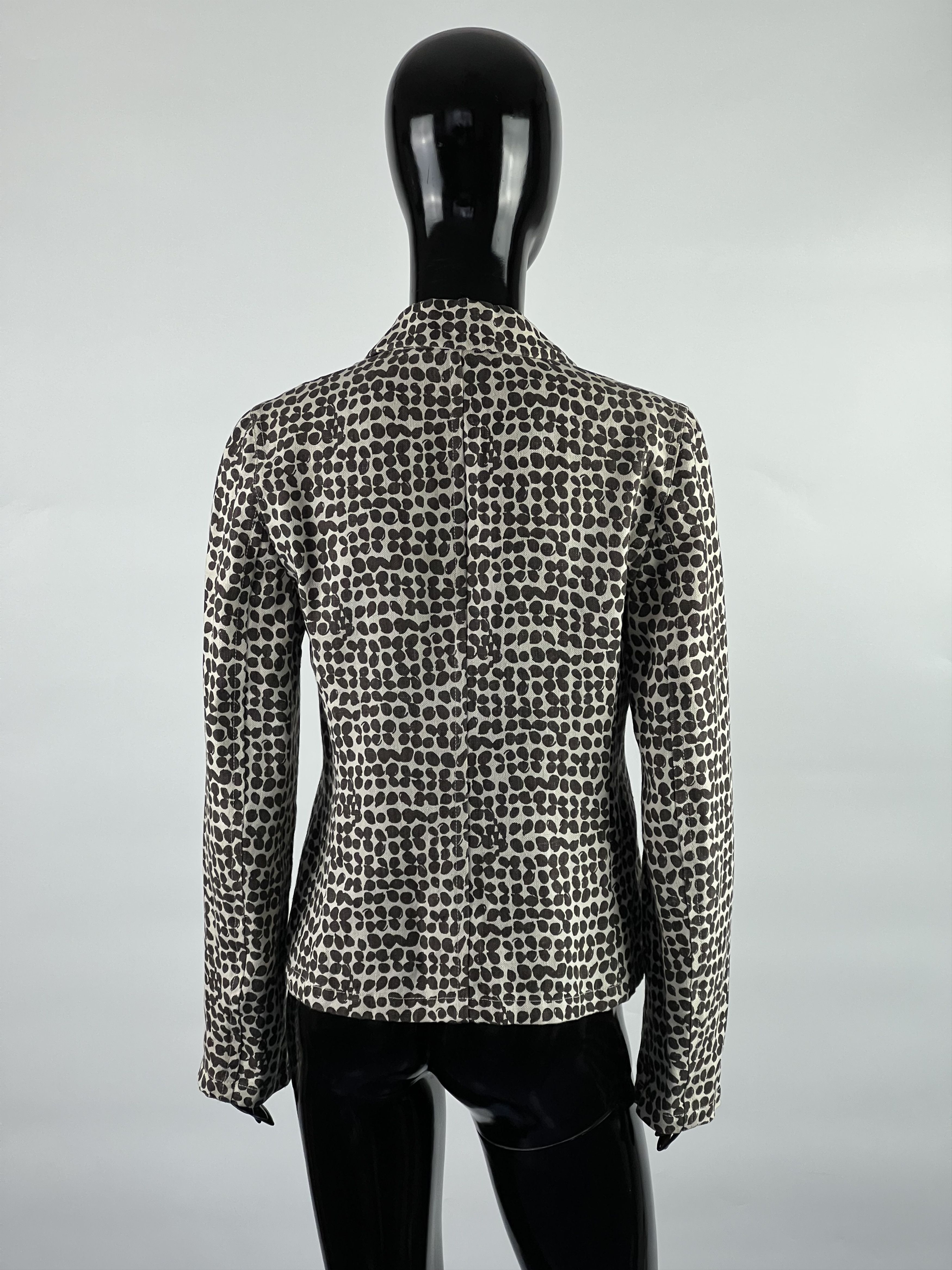 Max Mara Max Mara Brown White Linen Blazer Jacket Size 6 Size S / US 4 / IT 40 - 3 Thumbnail