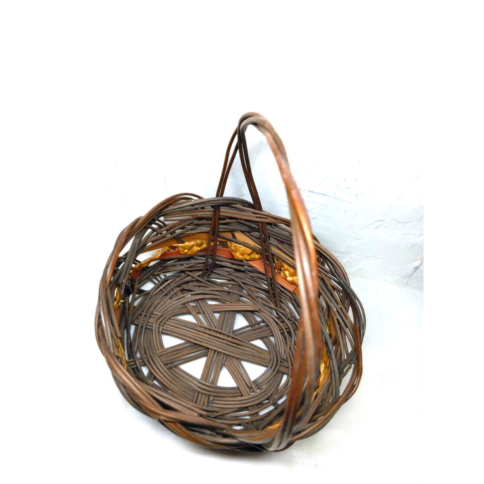 Other Loose Weave Decor Colorful Basket! Semi-Oval Small 6"x7"x8" Size ONE SIZE - 2 Thumbnail