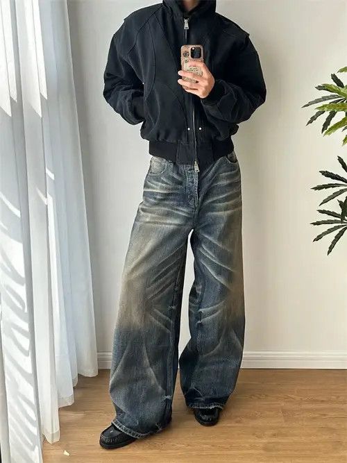 VIBE Baggy Light Wash Wide Leg Denim Jeans Size US 30 / EU 46 - 4 Thumbnail