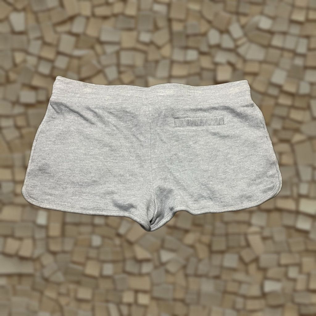Vintage No Boundaries Shorts Womens Large Gray White Lace Tie Waist Sleep Shorts Size ONE SIZE - 1 Thumbnail