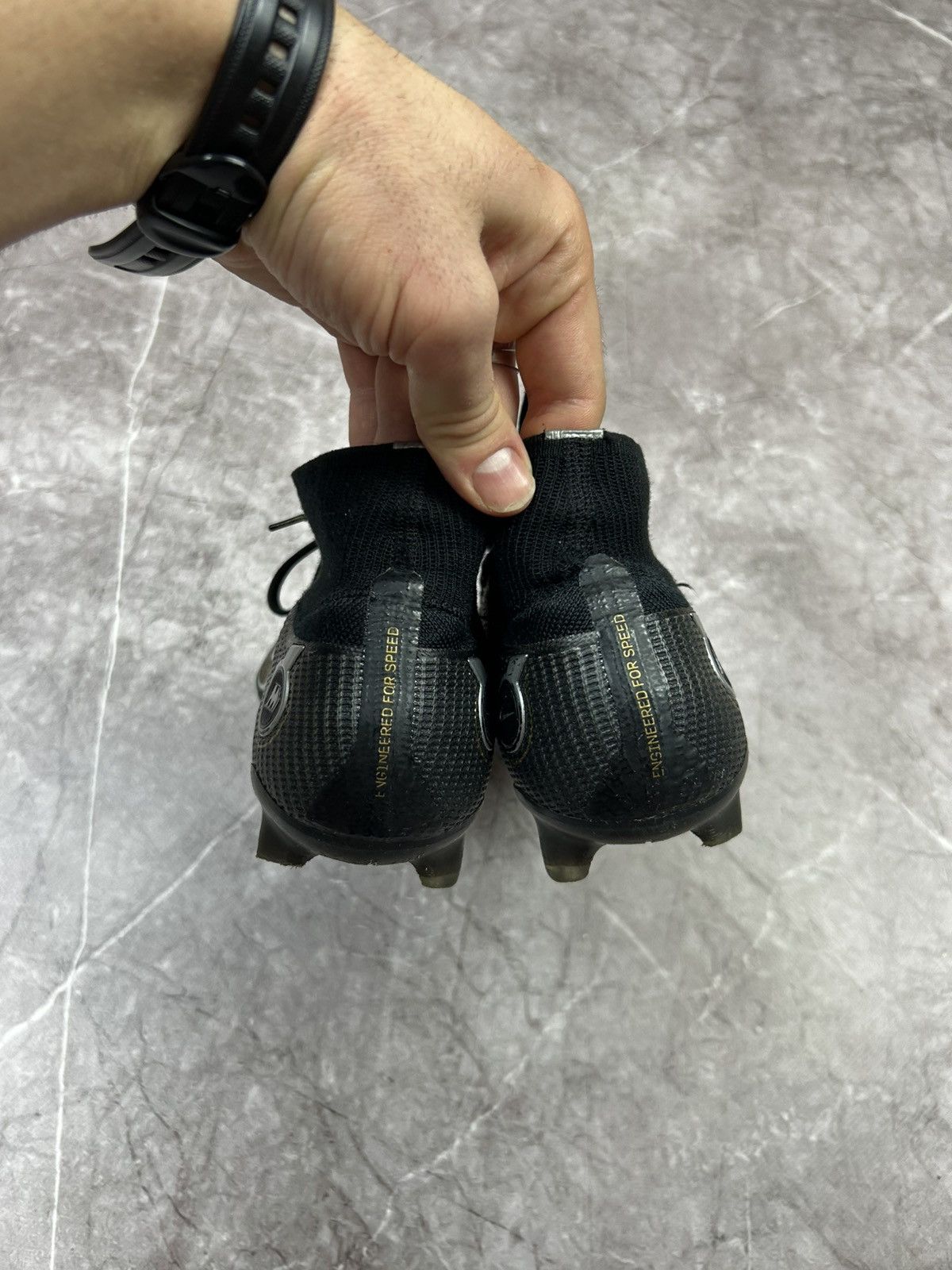 Nike Nike Mercurial Superfly 8 Pro FG Black Metallic Gold Size US 9.5 / EU 42-43 - 7 Thumbnail