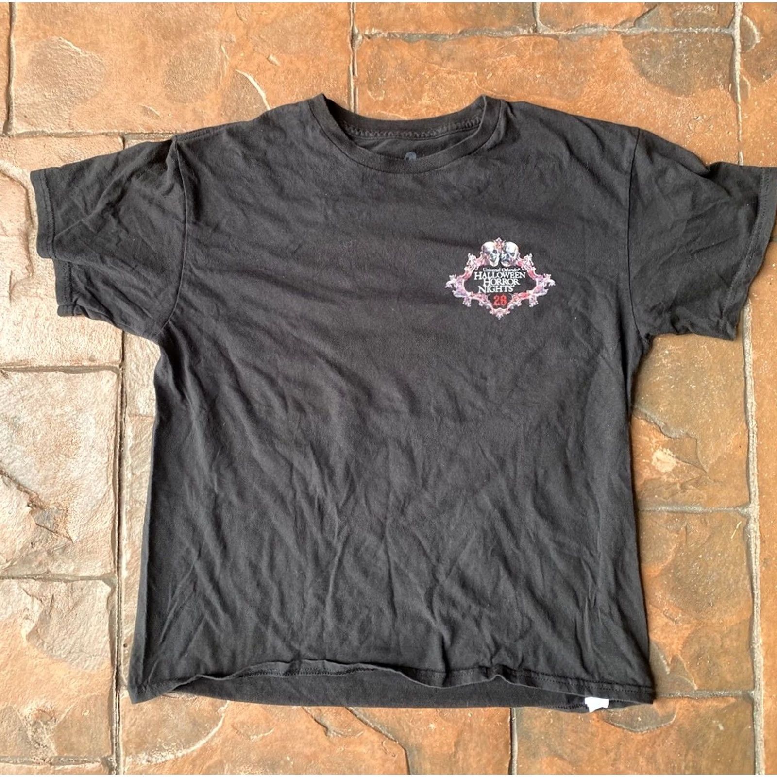 Vintage VINTAGE Universal Studios Halloween Horror Nights 26 T-Shirt XS Black Cotton Logo Graphic Print Crew Neck Short Sleeve Men Size US XS / EU 42 / 0 - 2 Thumbnail
