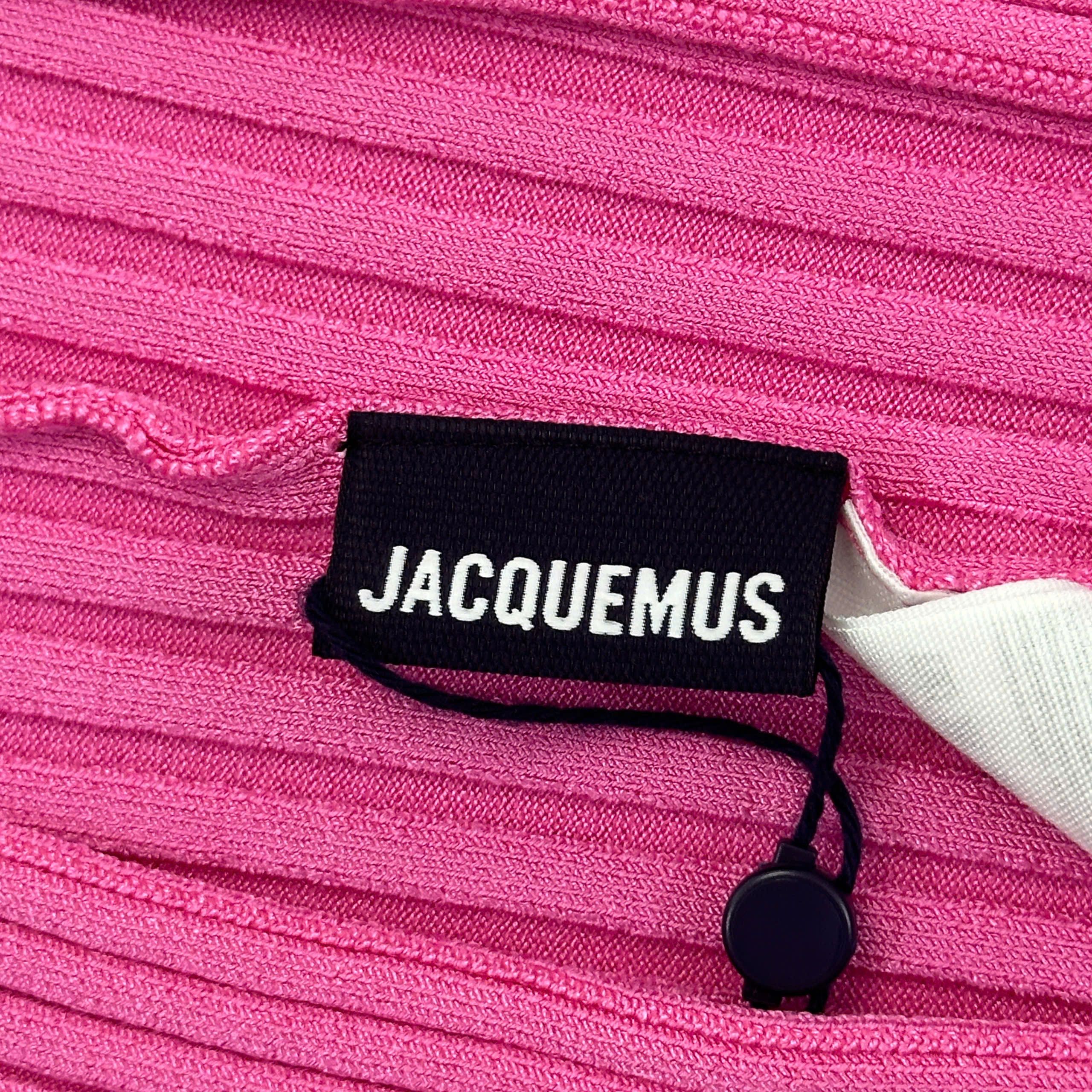 Jacquemus JACQUEMUS Le Maille Pralu Longue Cardigan NEONPINK Size XS / US 0-2 / IT 36-38 - 4 Thumbnail