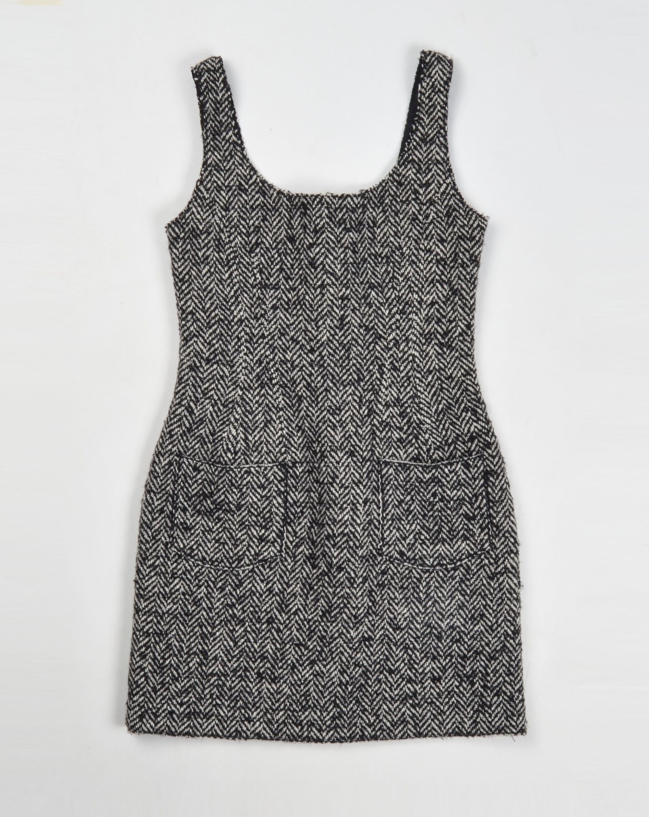 Dolce & Gabbana Dolce & Gabbana Wool Blend Tweed Gray Corset Mini Dress Size M / US 6-8 / IT 42-44 - 4 Thumbnail