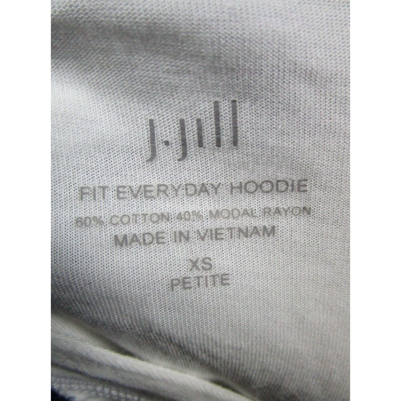 J. Jill J.Jill Fit Everyday Hoodie Womens XS Petite White Cotton Blend Pullover Size XS / US 0-2 / IT 36-38 - 3 Thumbnail