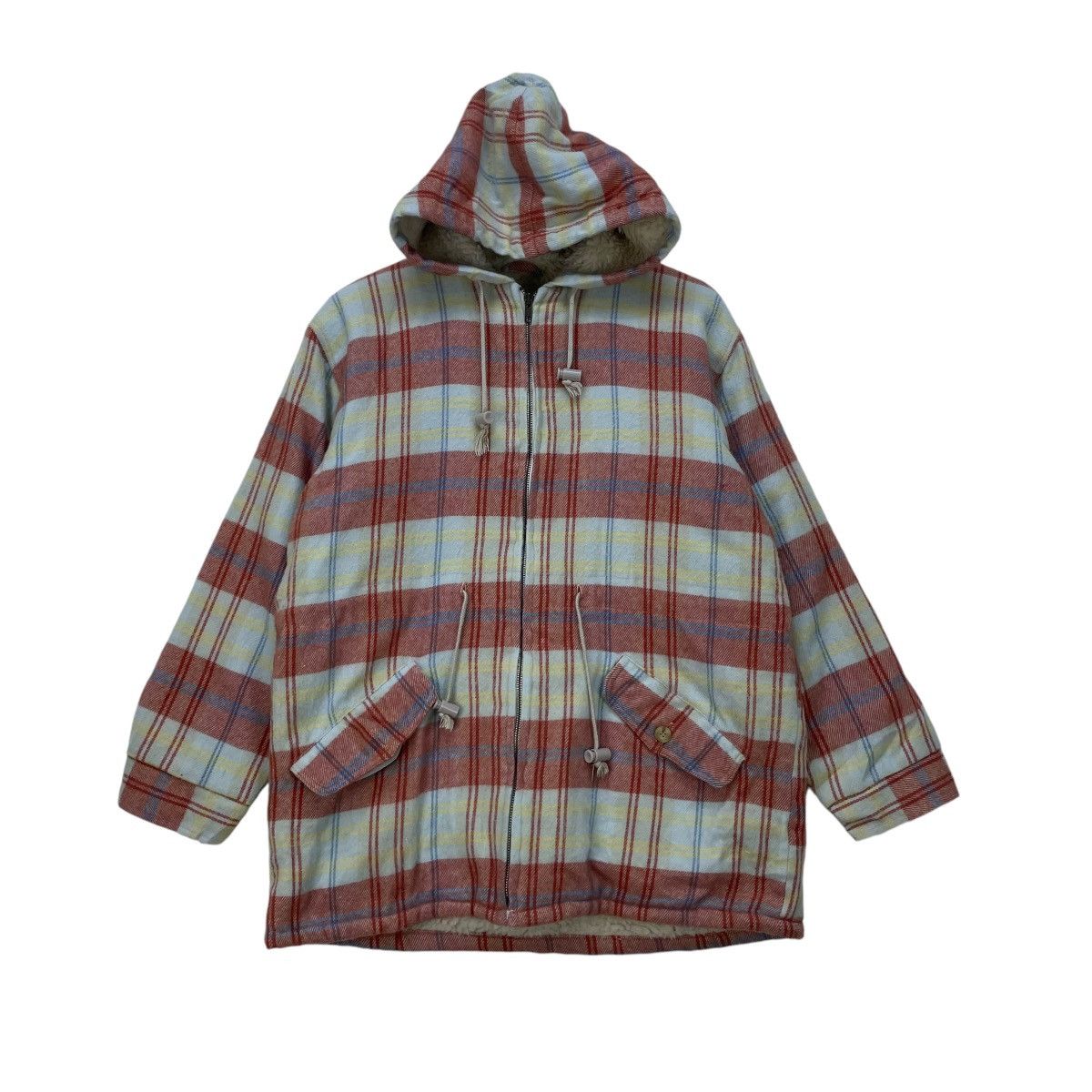 Flannel × Japanese Brand × Vintage Vintage Beth Comb Studio Sherpa Hooded Jacket Size M / US 6-8 / IT 42-44 - 1 Thumbnail