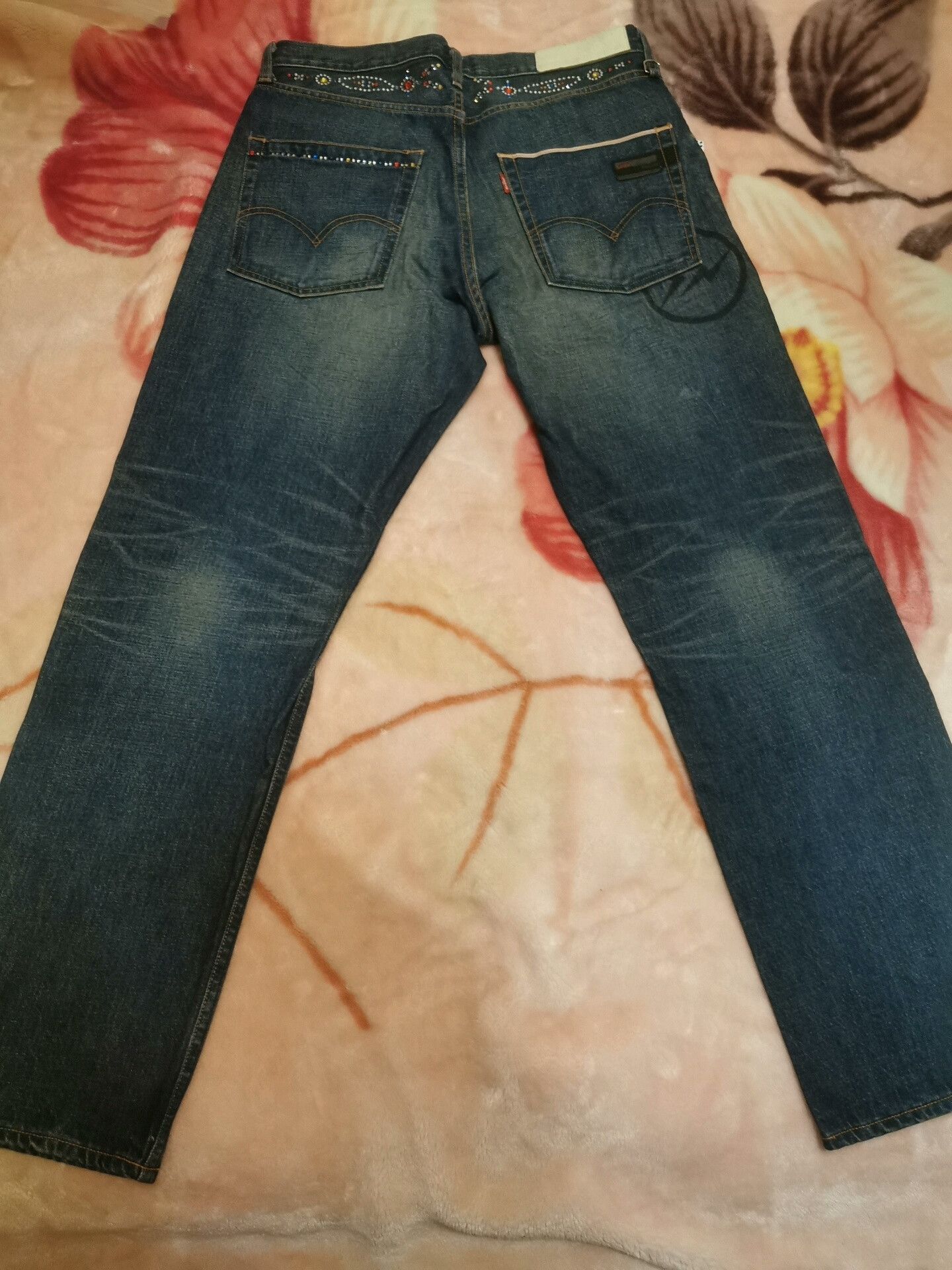 PHENOMENON Fenom Size 34 Colorful Diamond Jeans Size US 34 / EU 50 - 1 Thumbnail