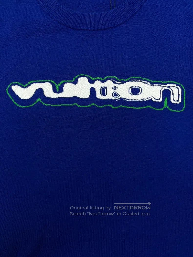 Louis Vuitton Louis Vuitton White and blue logo knitted short sleeve Size US M / EU 48-50 / 2 - 5 Thumbnail