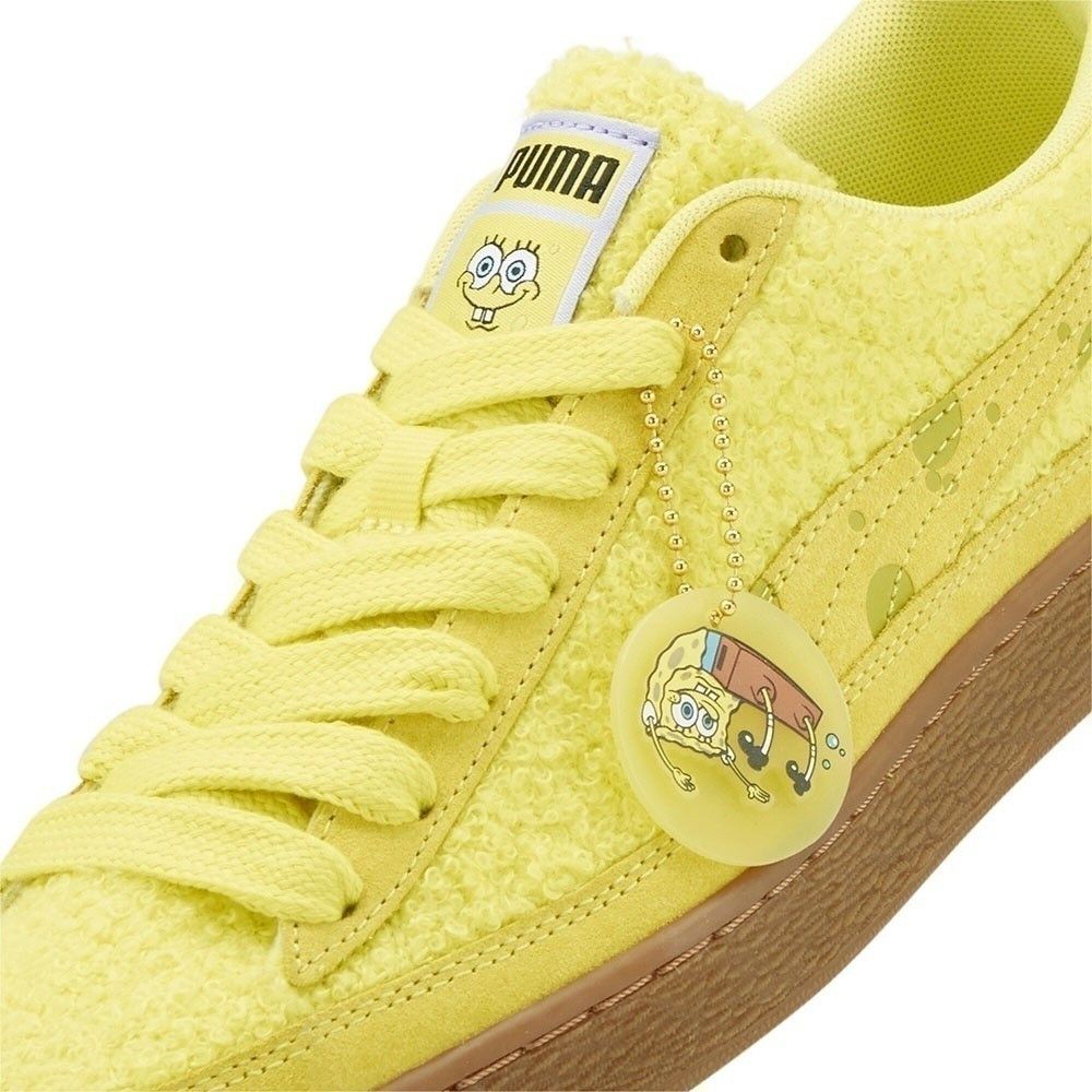 Puma PUMA x SPONGEBOB Men's Suede Yellow Sneakers Rare Size US 10 / EU 43 - 3 Thumbnail