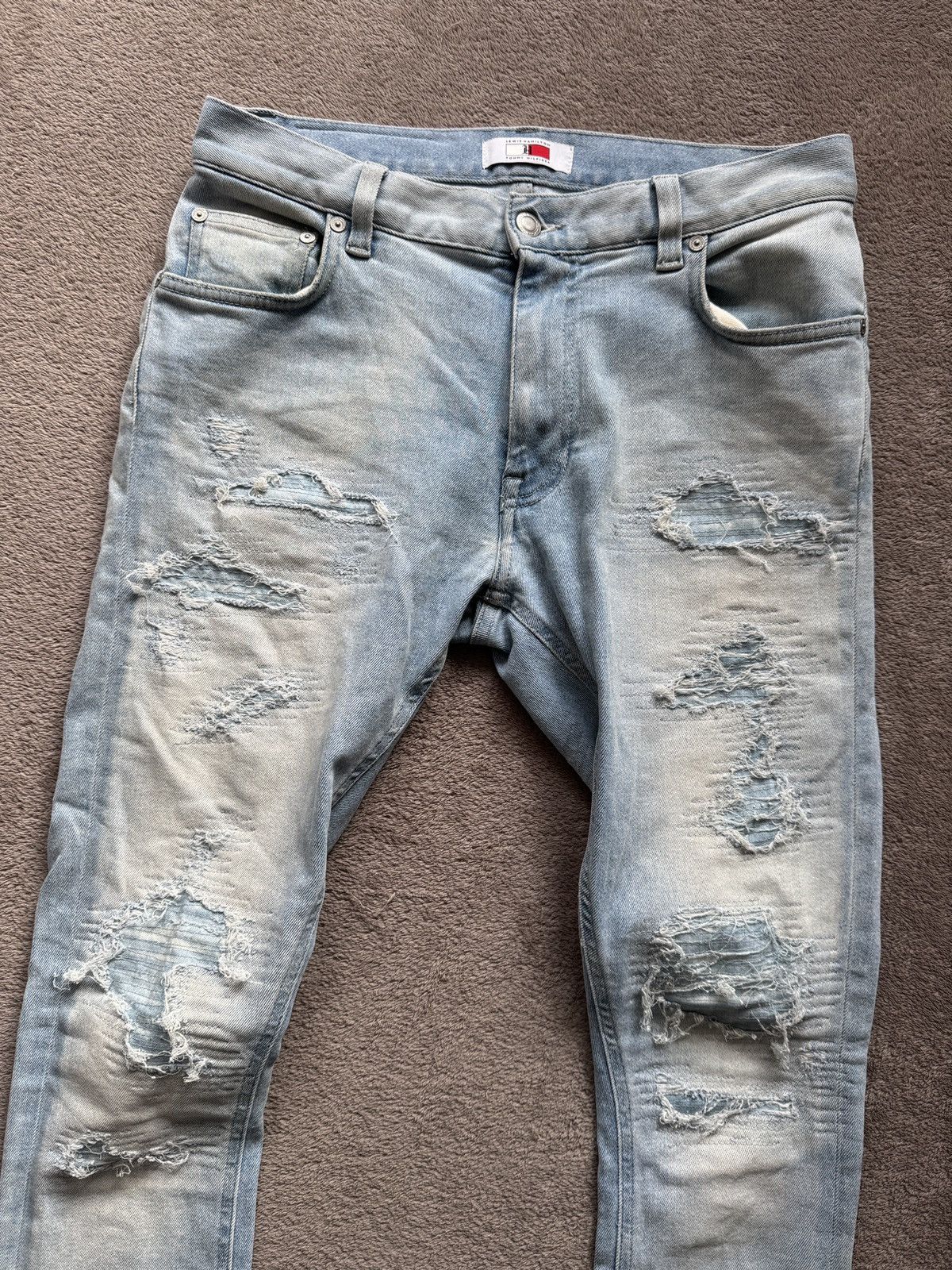 If Six Was Nine Tommy Hilfiger Lewis Hamilton Y2K distressed Jean Amiri Vibe Size US 30 / EU 46 - 2 Thumbnail
