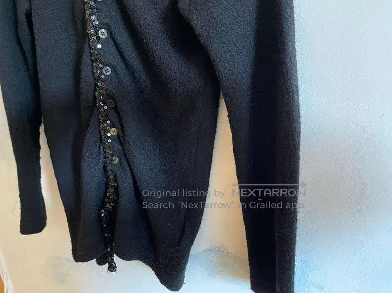 Junya Watanabe Junya Watanabe Black Wool Sequin Embellished Knit Cardigan Size M / US 6-8 / IT 42-44 - 5 Thumbnail