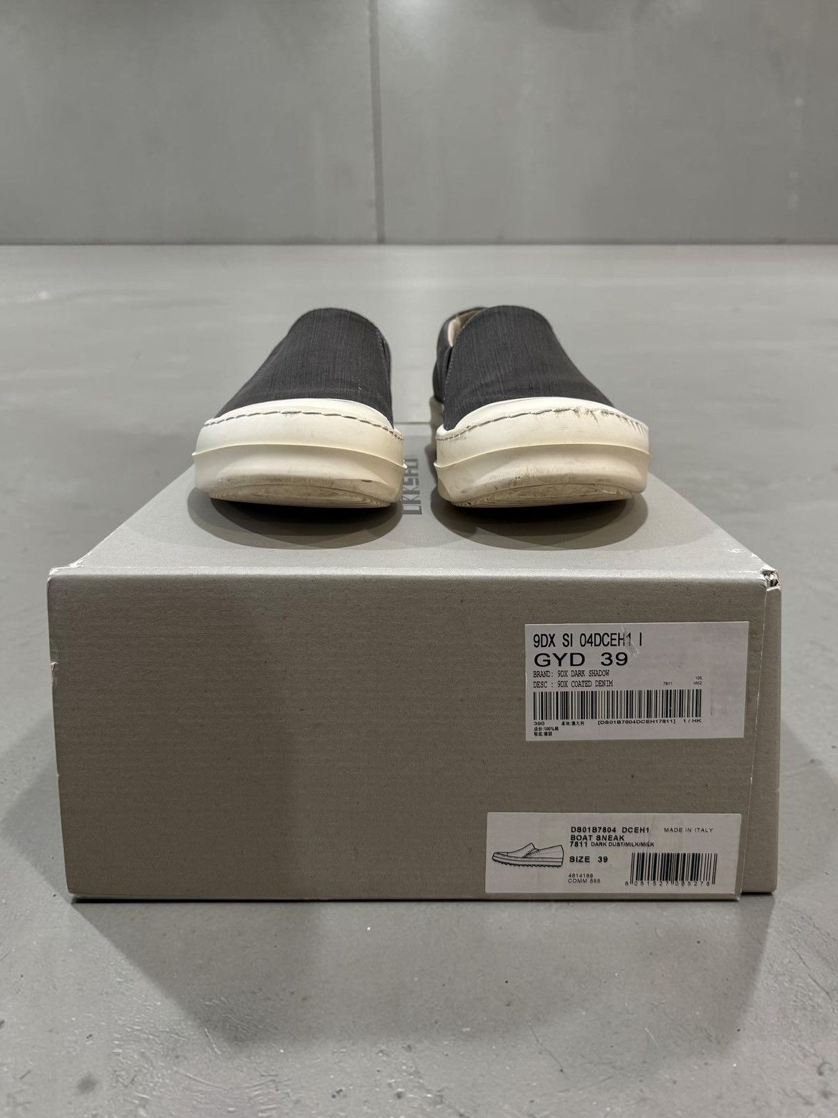Rick Owens Drkshdw Rick Owens DRKSHDW boat slip on sneaker size 39 Size US 6 / EU 39 - 4 Thumbnail