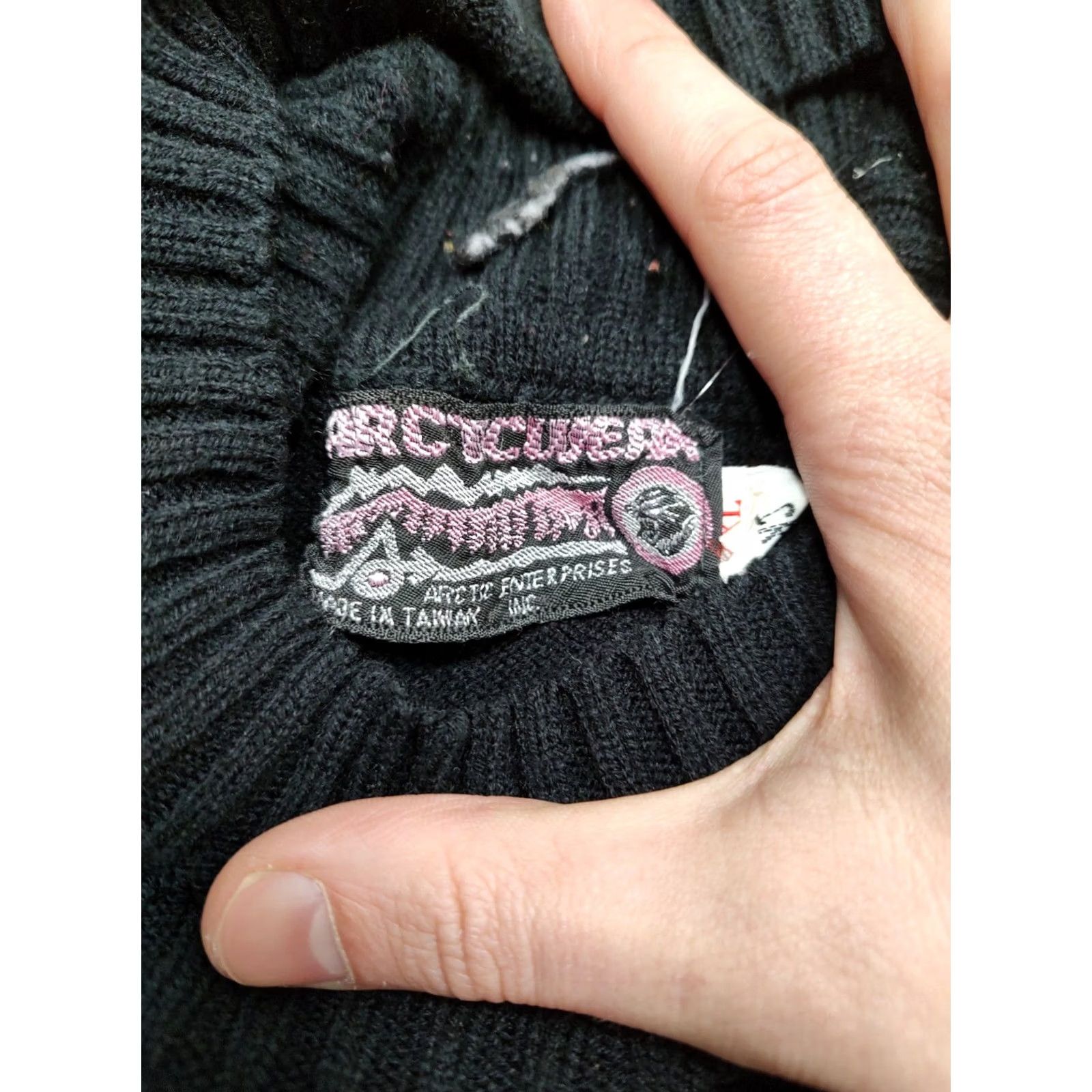 Vintage VINTAGE Arctic Wear Arctic Cat Skidoo Snowmobile Sweater Medium Black XL Pullover Turtleneck Knit/Lightweight Casual Winter Outdoors Mens Size XL / US 12-14 / IT 48-50 - 5 Thumbnail