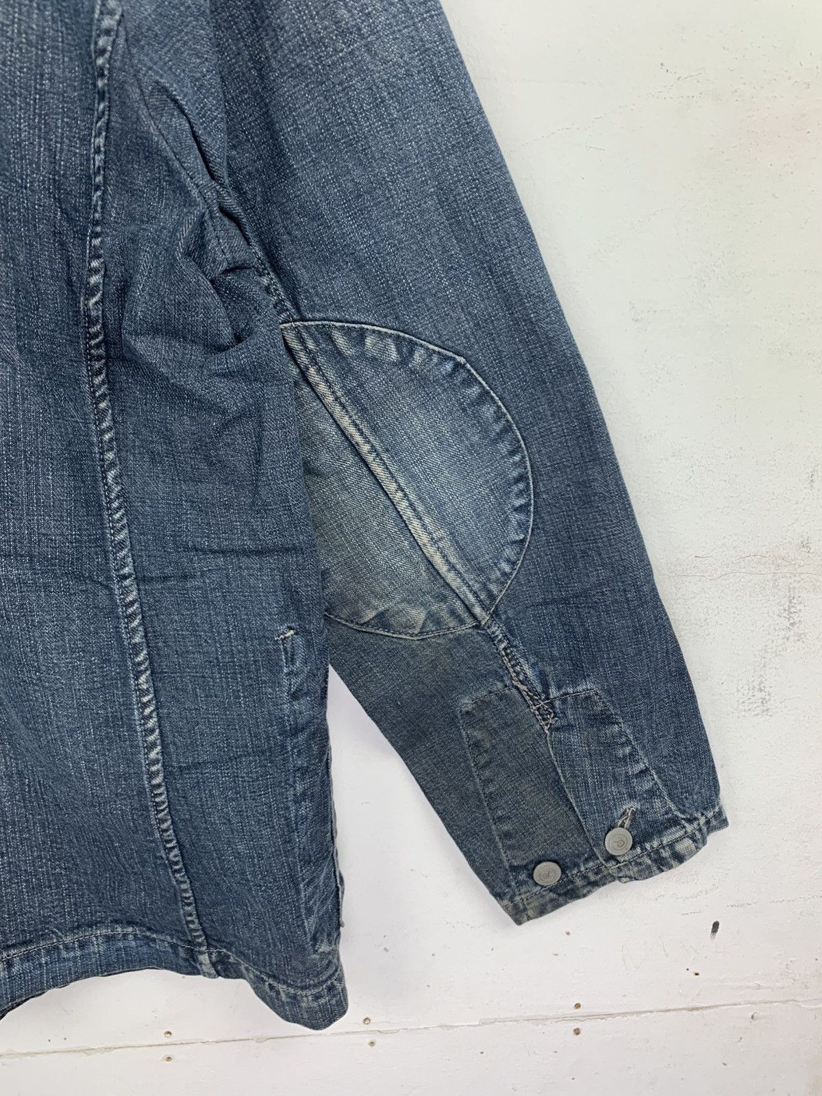 45RPM Japanese Denim Chore Jacket Workwear Patch Pocket Coat