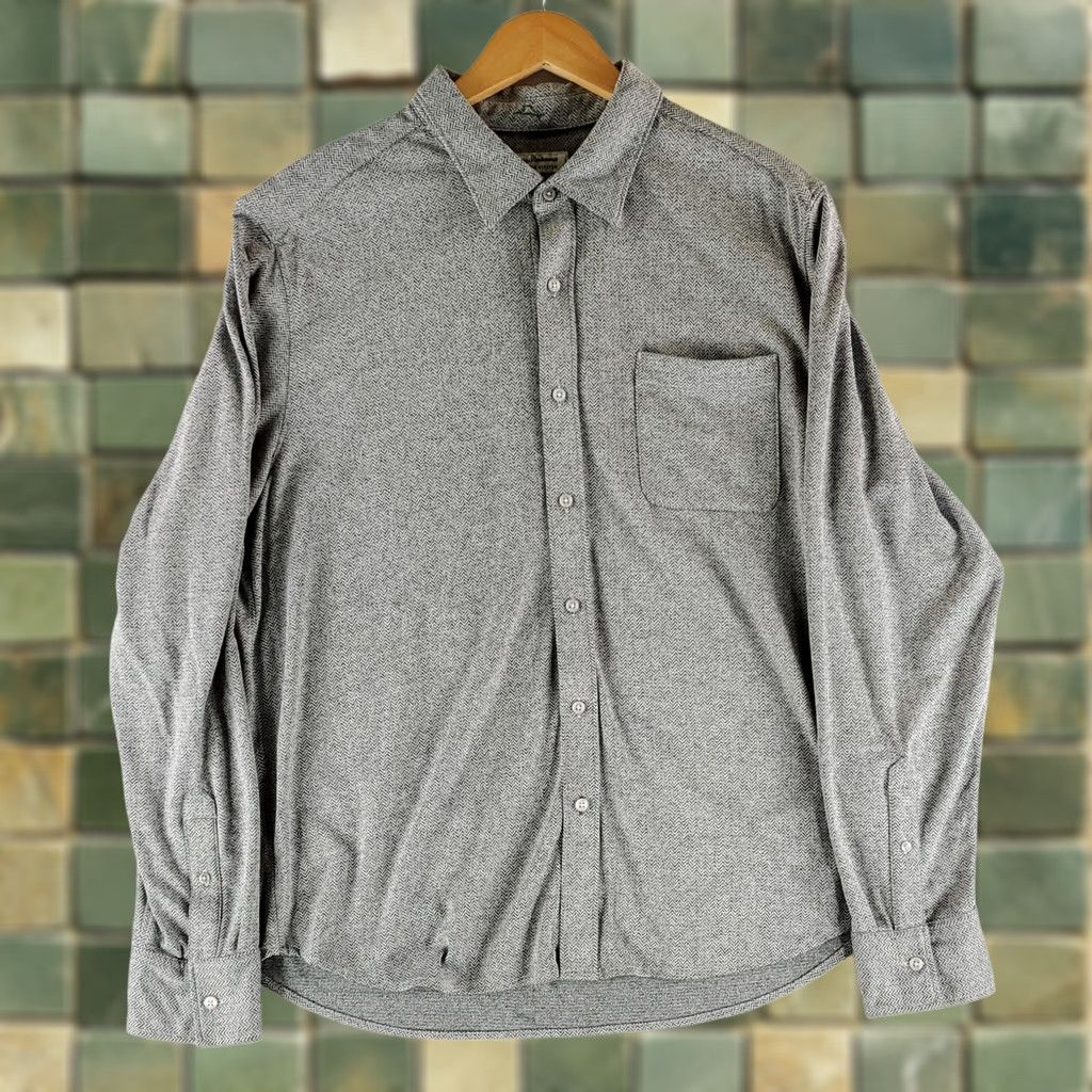 Tommy Bahama Tommy Bahama San Lucio Stretch Button Down Shirt Long Sleeve Gray Mens XL Size US XL / EU 56 / 4 - 1 Thumbnail
