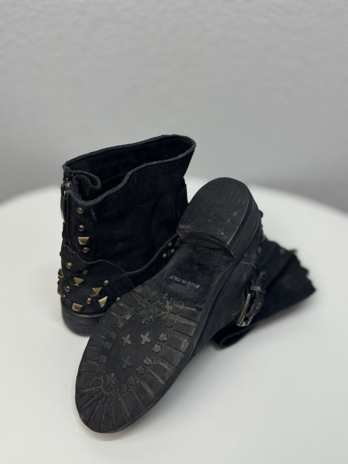 A.S.98 Vintage A.S. 98 leather Western boots ankle Margiela Prada Size US 8 / IT 38 - 13 Thumbnail