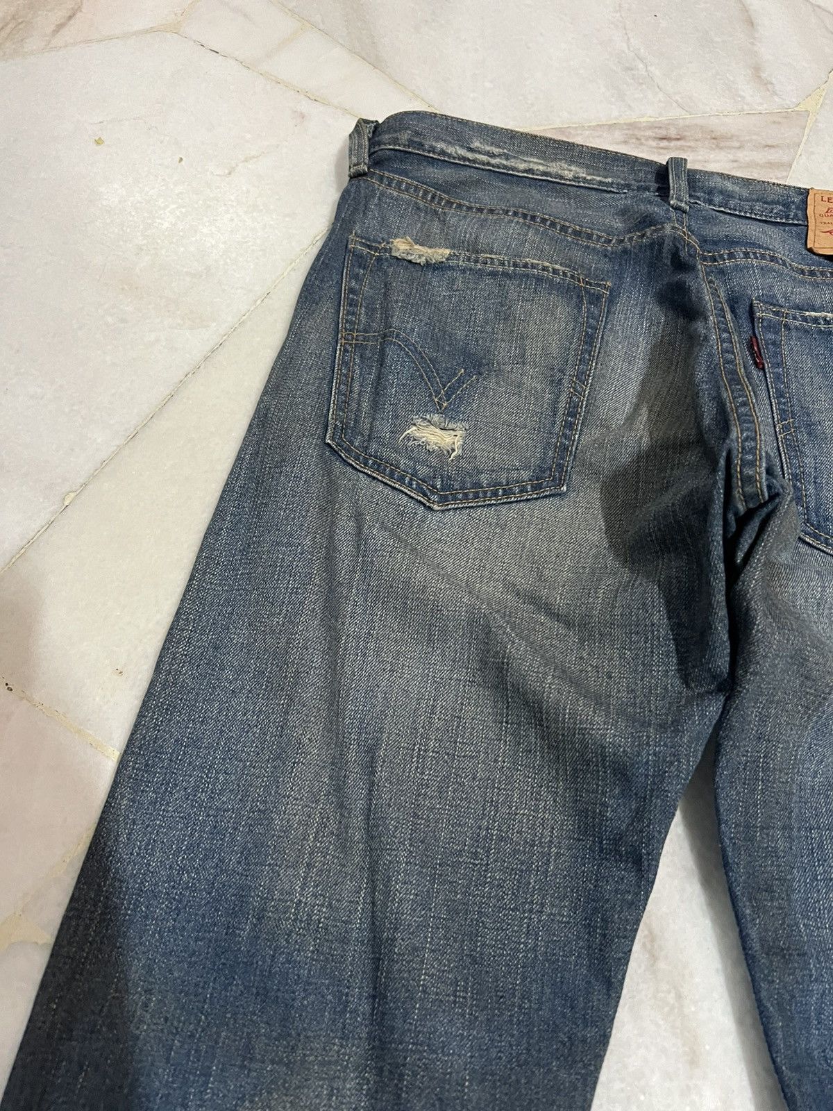 If Six Was Nine × Levi's × Levi's Vintage Clothing 🌈Vintage Levis 505 Distressed Faded Jeans Size US 32 / EU 48 - 11 Thumbnail