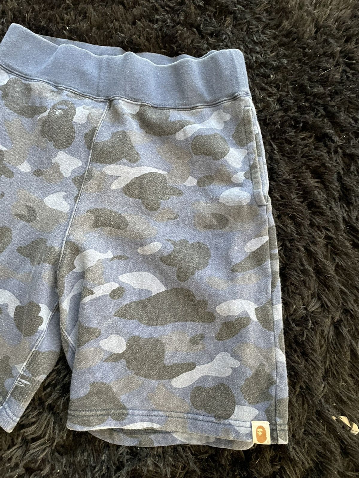 Bape Bape Blue Camo Sweat Shorts Size US 30 / EU 46 - 2 Thumbnail