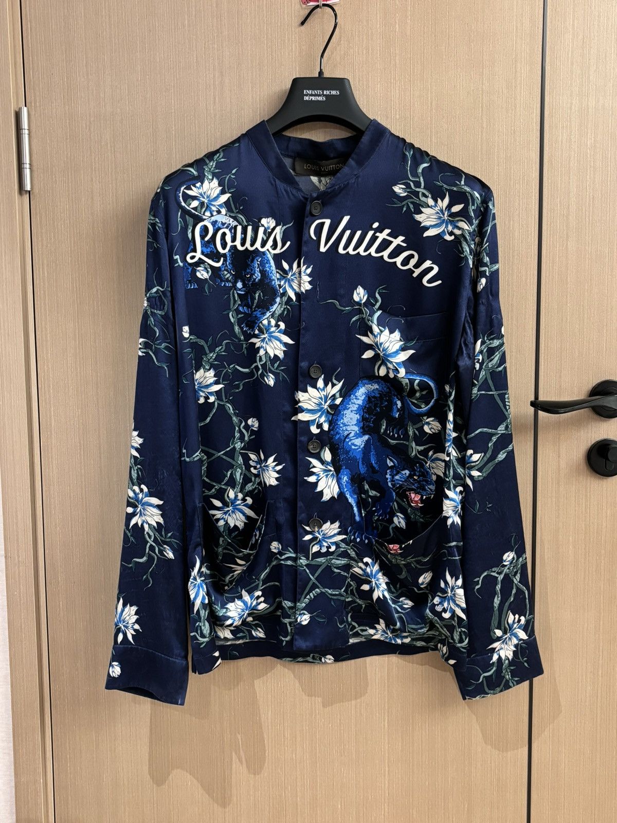 Kim Jones × Louis Vuitton SS16 Panther Silk Satin pajama