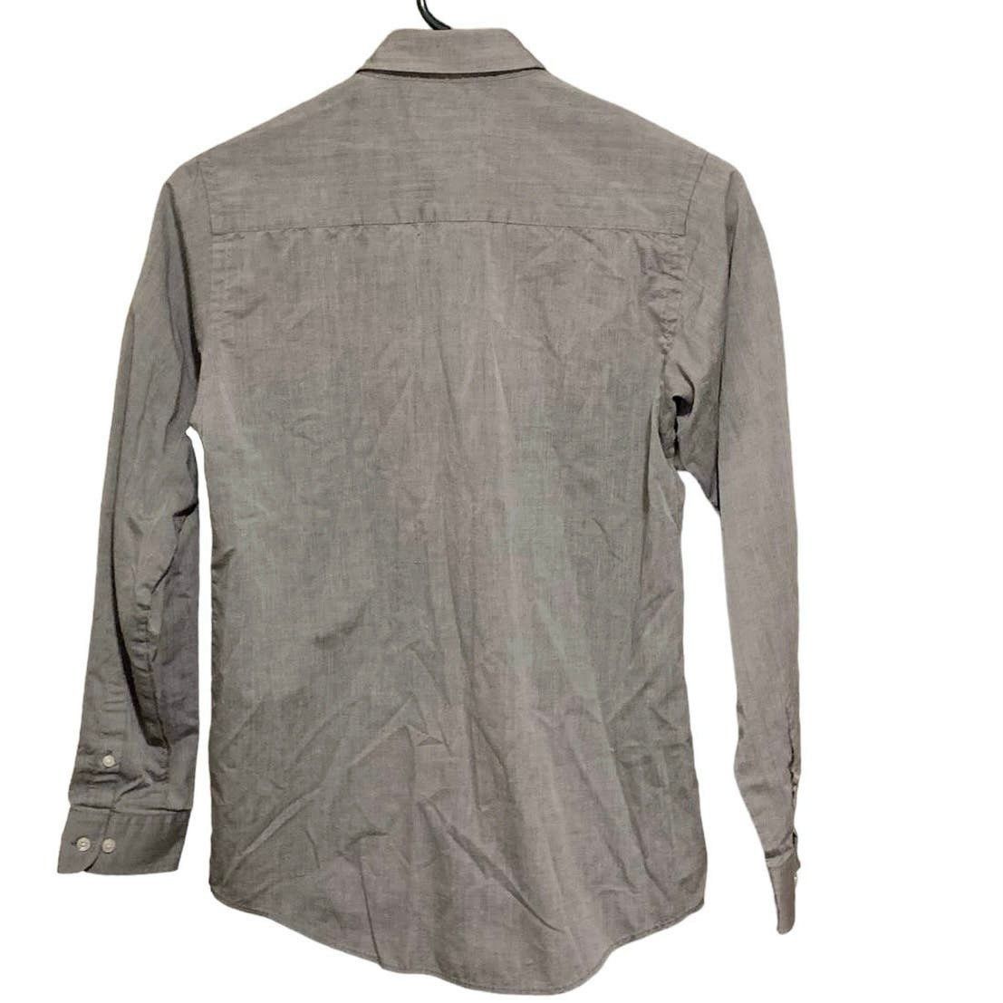 Van Heusen Van Heusen Mens Size Large Button Up Dress Shirt Grey Size US L / EU 52-54 / 3 - 2 Thumbnail