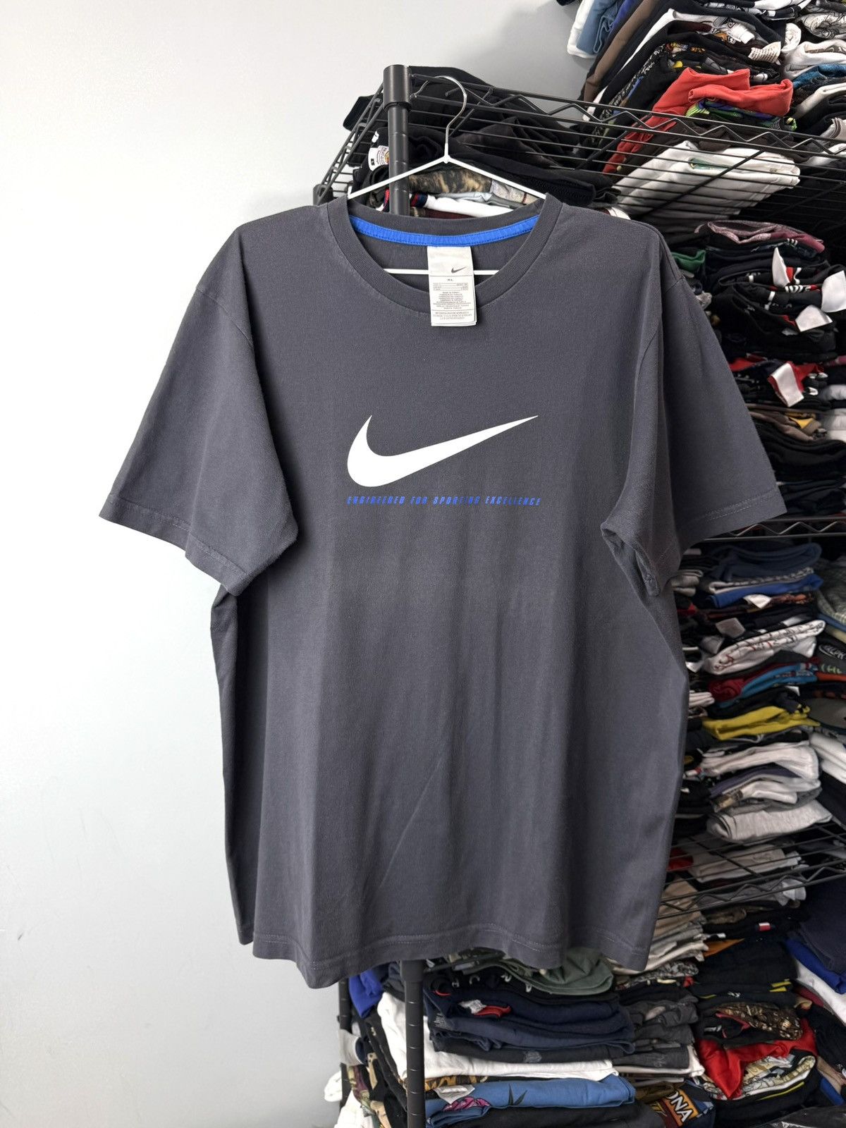 Nike Vintage 1990’s Nike T Shirt Big Logo Hype Size US XL / EU 56 / 4 - 1 Thumbnail