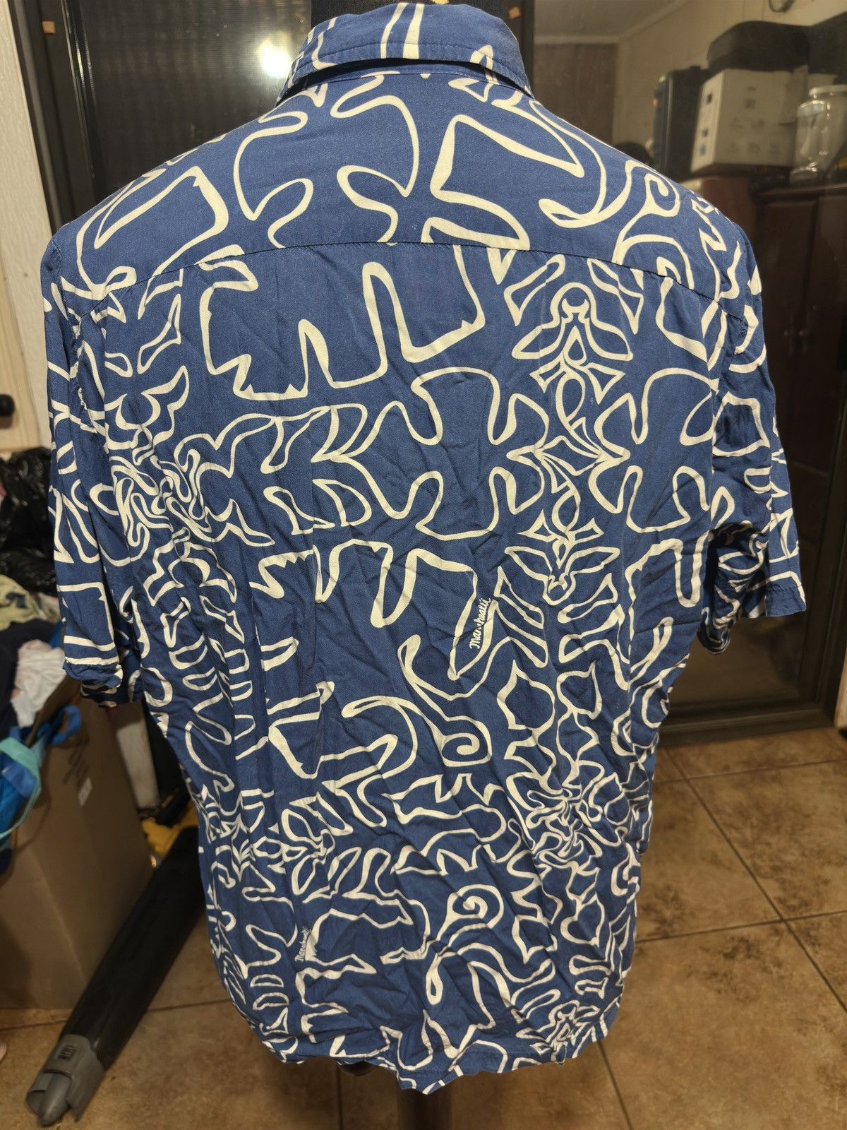 Other PreOwned Manuhealii Hawaiian Shirt Full Button Men's L Blue Size US L / EU 52-54 / 3 - 2 Thumbnail