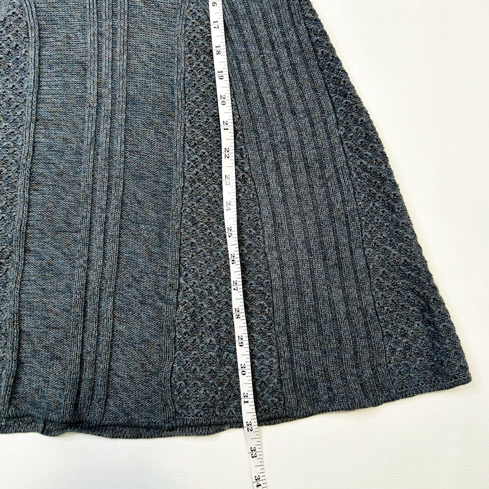 Vintage VINTAGE? No. Peruvian Connection Sweater Dress Womens S Gray Pima Cotton Stretch Knit Bohemian Diamond Argyle Long Sleeve Round Neck Pullover Dress Size S / US 4 / IT 40 - 5 Thumbnail