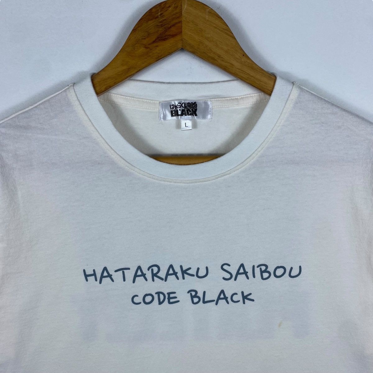 Anime × Japanese Brand HATARAKU SAIBOU Code Black Platelet Anime Manga Tee Shirt Size US L / EU 52-54 / 3 - 5 Thumbnail