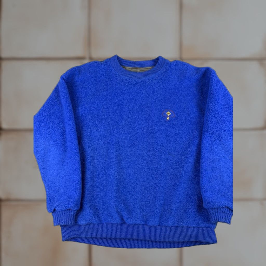Vintage VINTAGE Forrester's Pullover Sweater Men L Blue 90s 1/2 Zip Pockets Mock Neck Fleece Polyester Ryder Cup WCC 90s Size US L / EU 52-54 / 3 - 1 Thumbnail