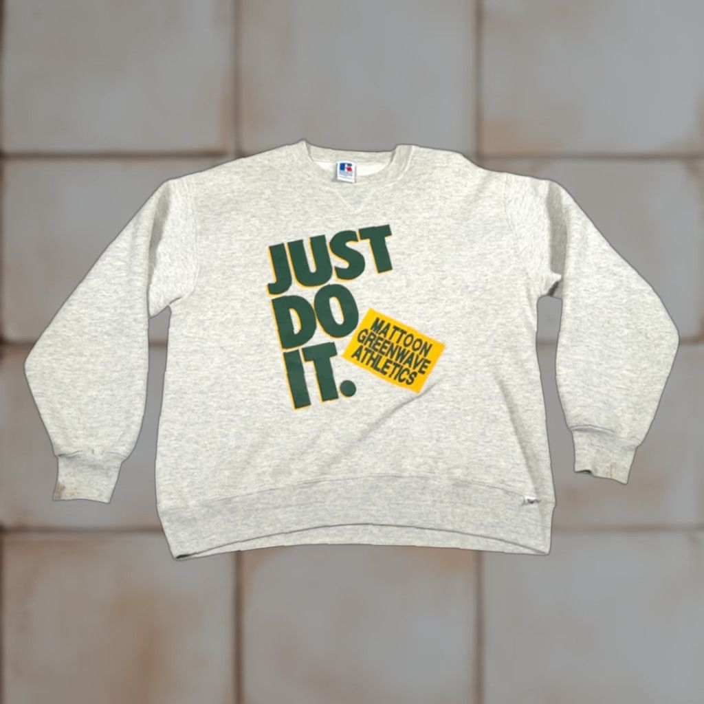 Russell Athletic VINTAGE Russell Athletic Gray High School Sweater Adult MEDIUM Size US M / EU 48-50 / 2 - 1 Thumbnail