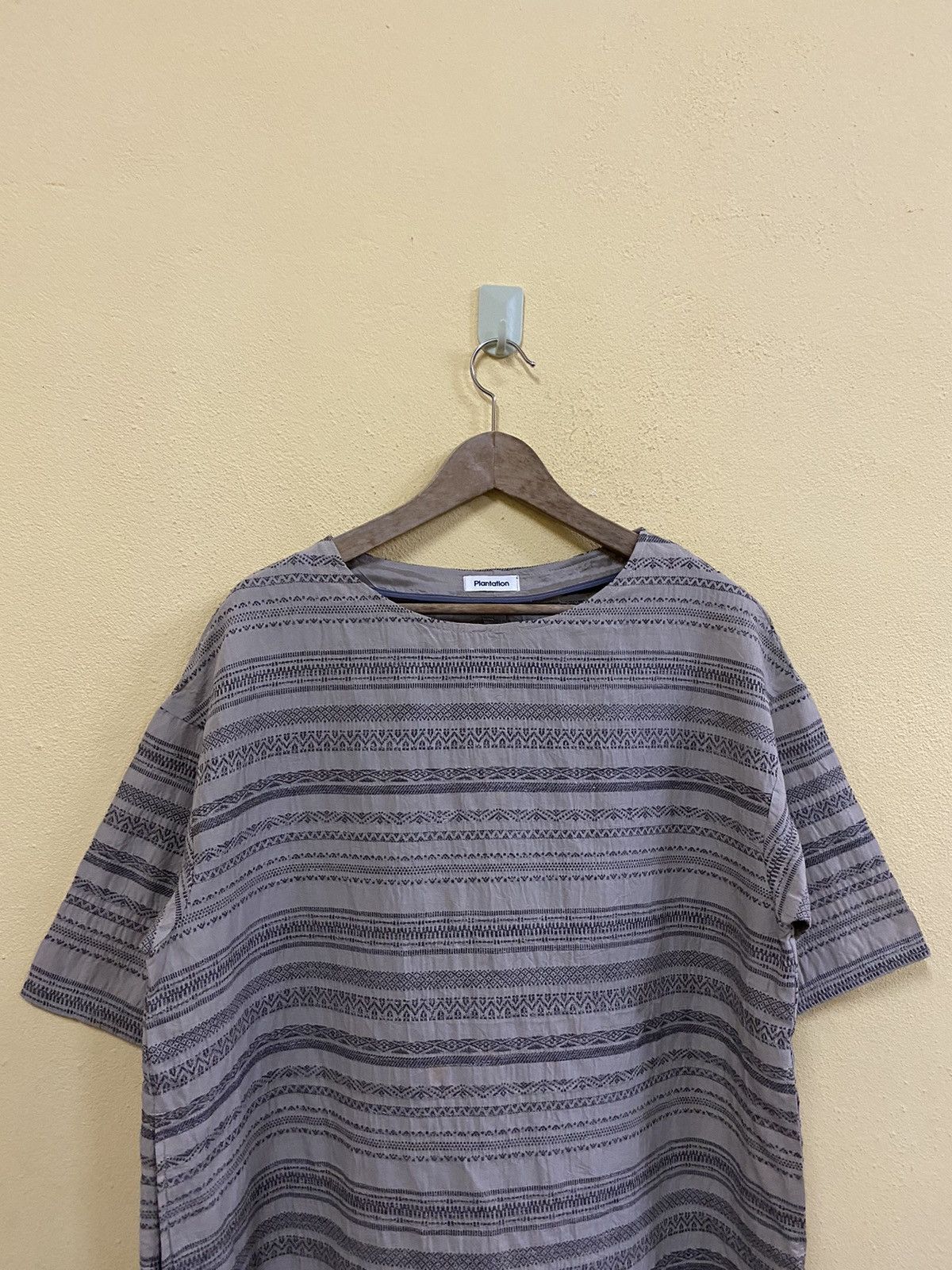 Designer × Issey Miyake × Japanese Brand PLANTATION BY ISSEY MIYAKE STRIPED SPLICED TEE Size M / US 6-8 / IT 42-44 - 2 Thumbnail