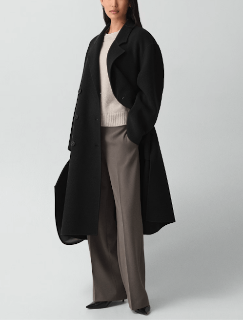 Theory Theory Women's Black Coat Wool Cashmere Size XS / US 0-2 / IT 36-38 - 2 Thumbnail