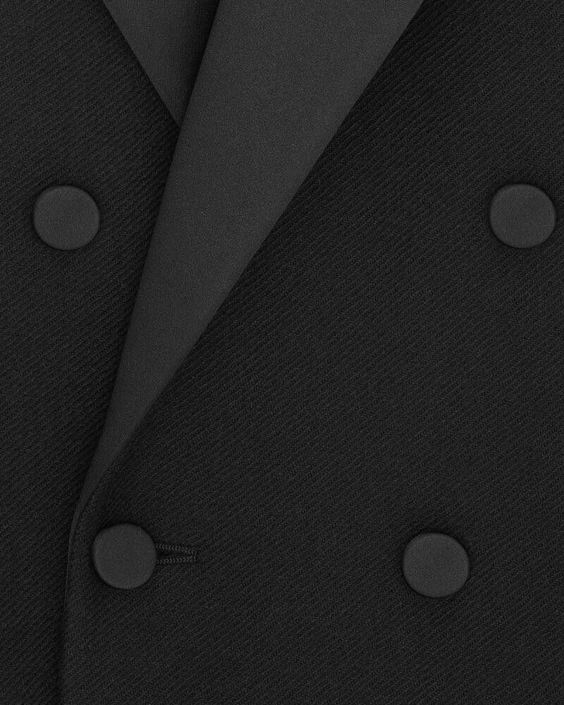Saint Laurent Paris o1loc1c0326 Double-Breasted Long Wool Coat in Black Size US L / EU 52-54 / 3 - 3 Thumbnail